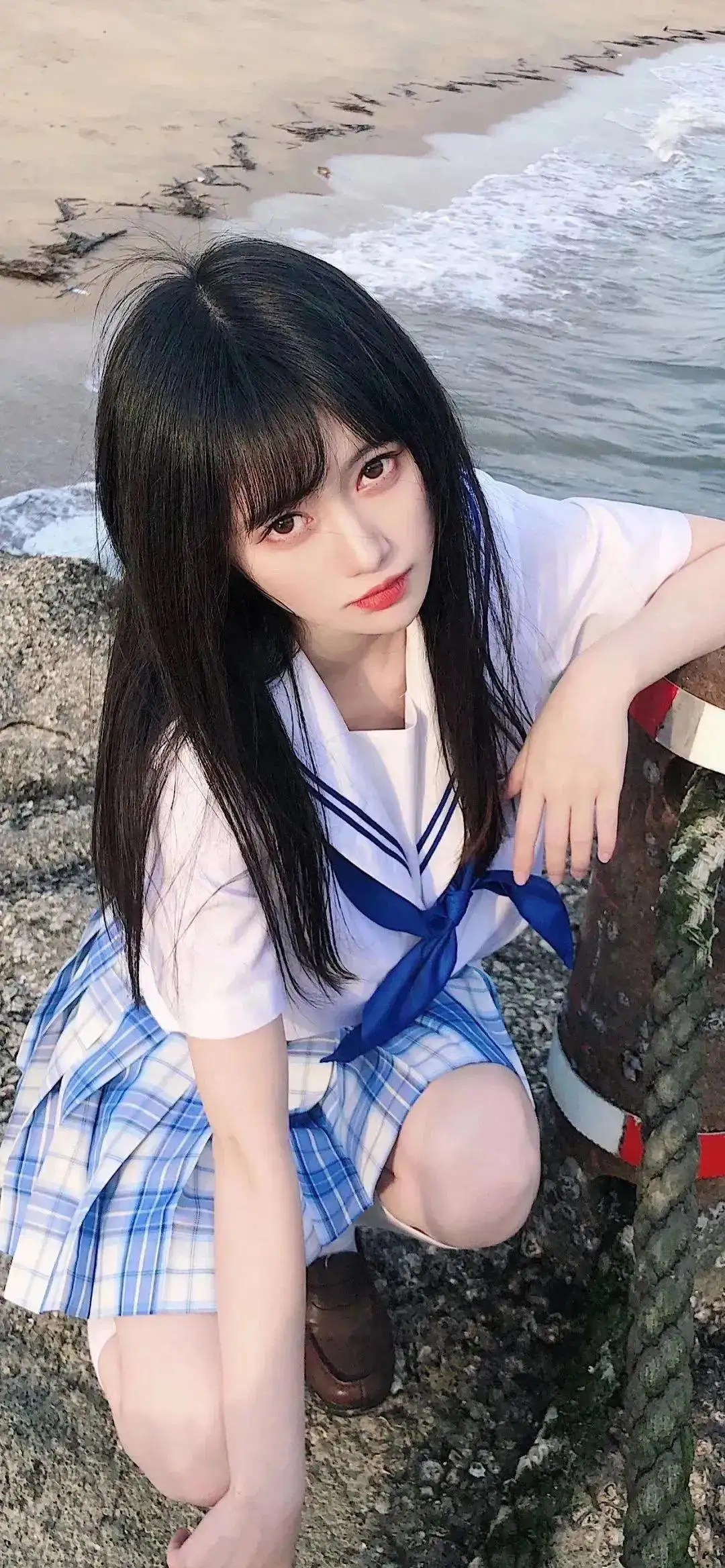 长发可爱jk美女