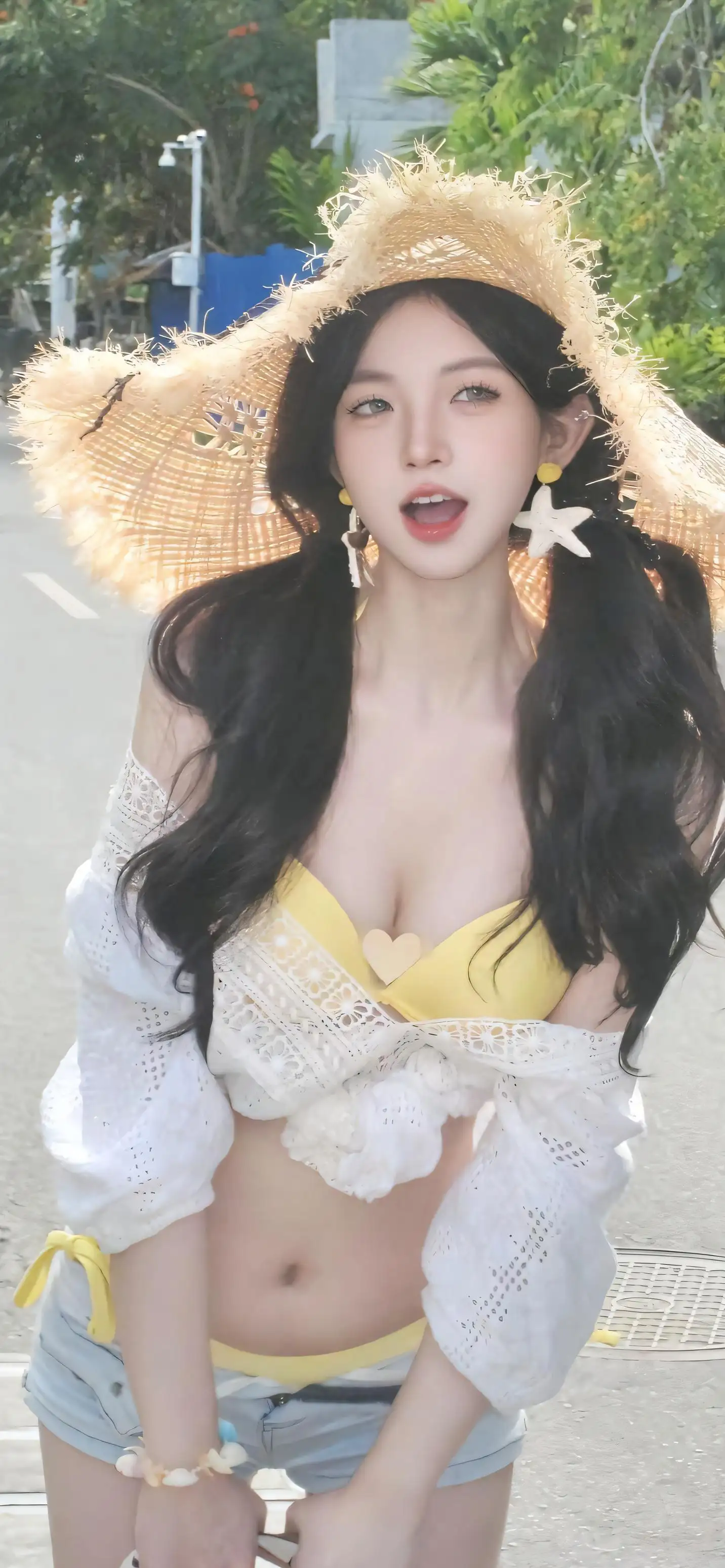可爱性感迷人草帽女孩｜户外写真