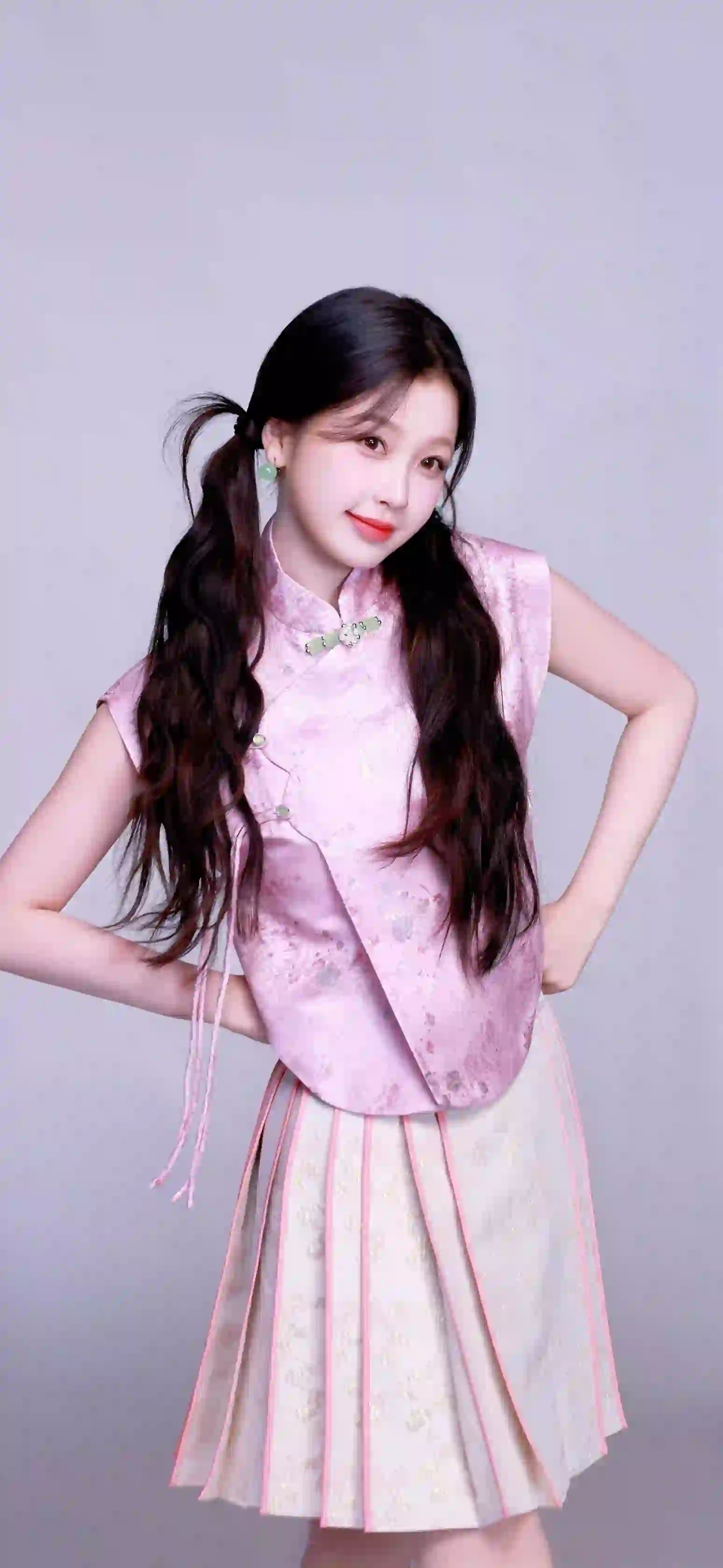 甜美系 微笑 古风 长发美女 虞书欣
