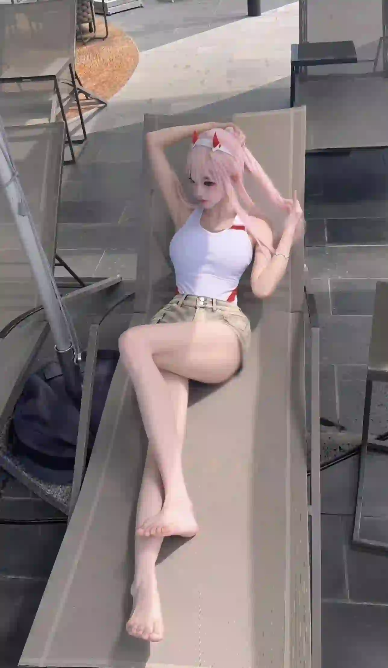 cos 长发美腿女孩 写真 性感