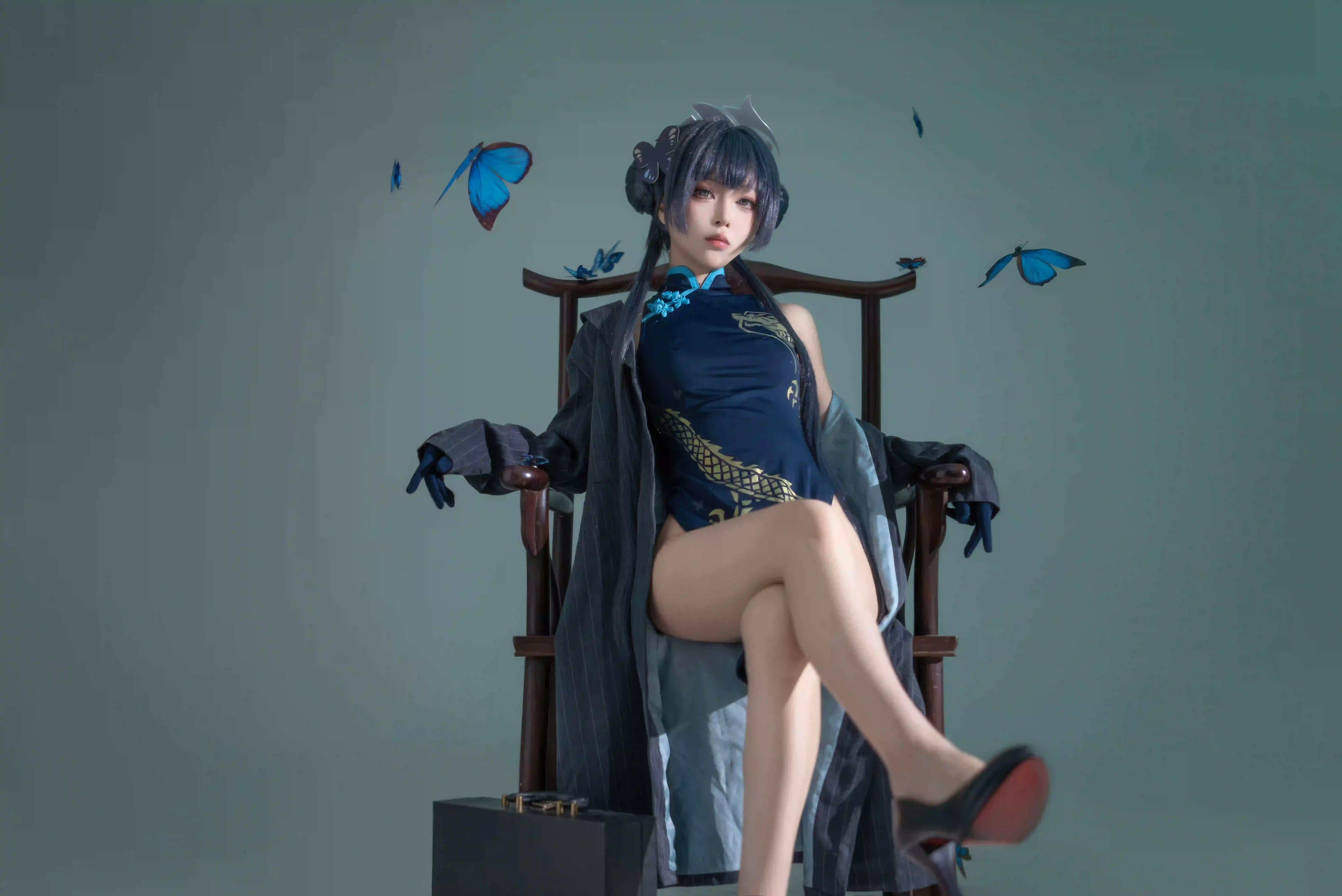 长发性感美女 旗袍 优雅美女