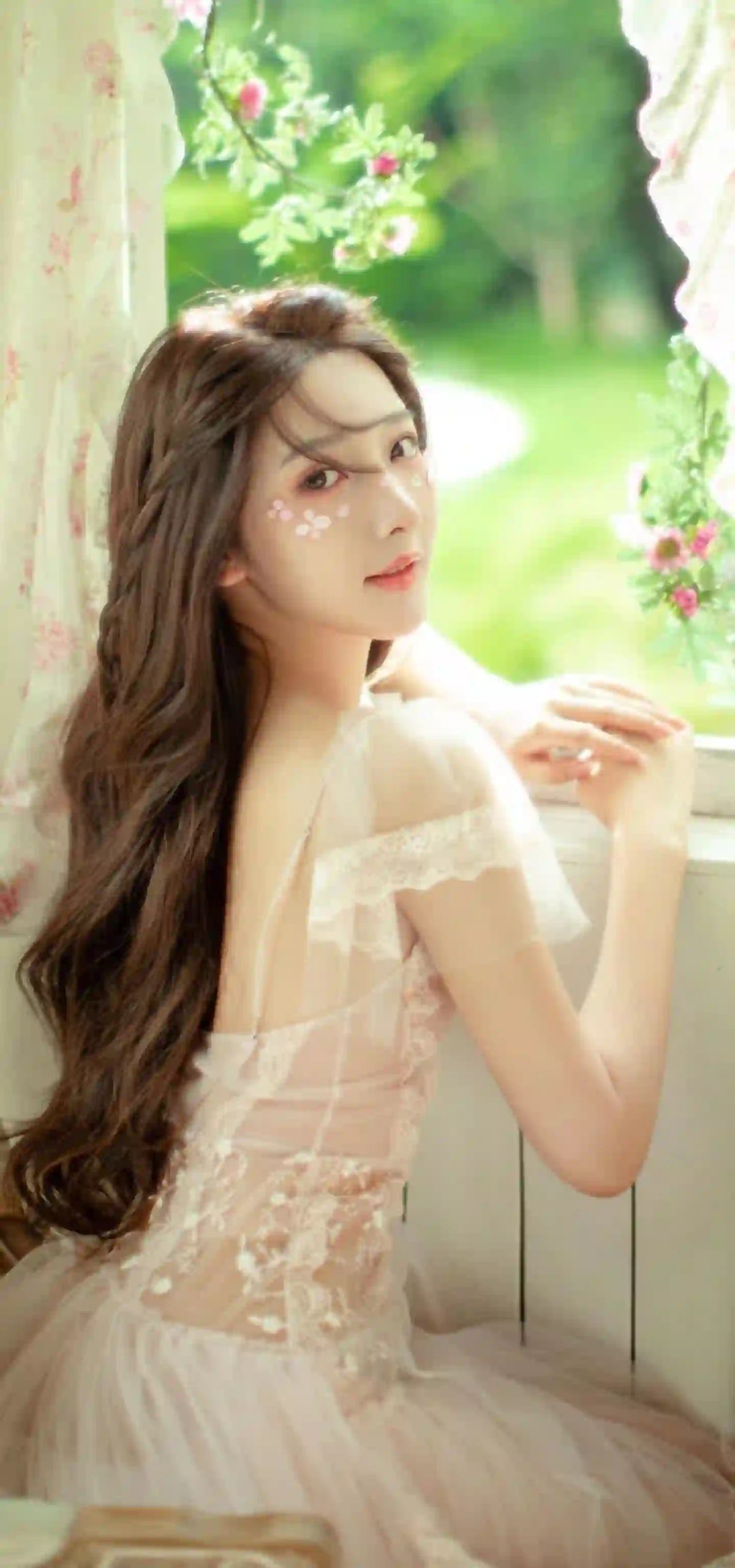 森系女孩 写真 白裙清纯美女