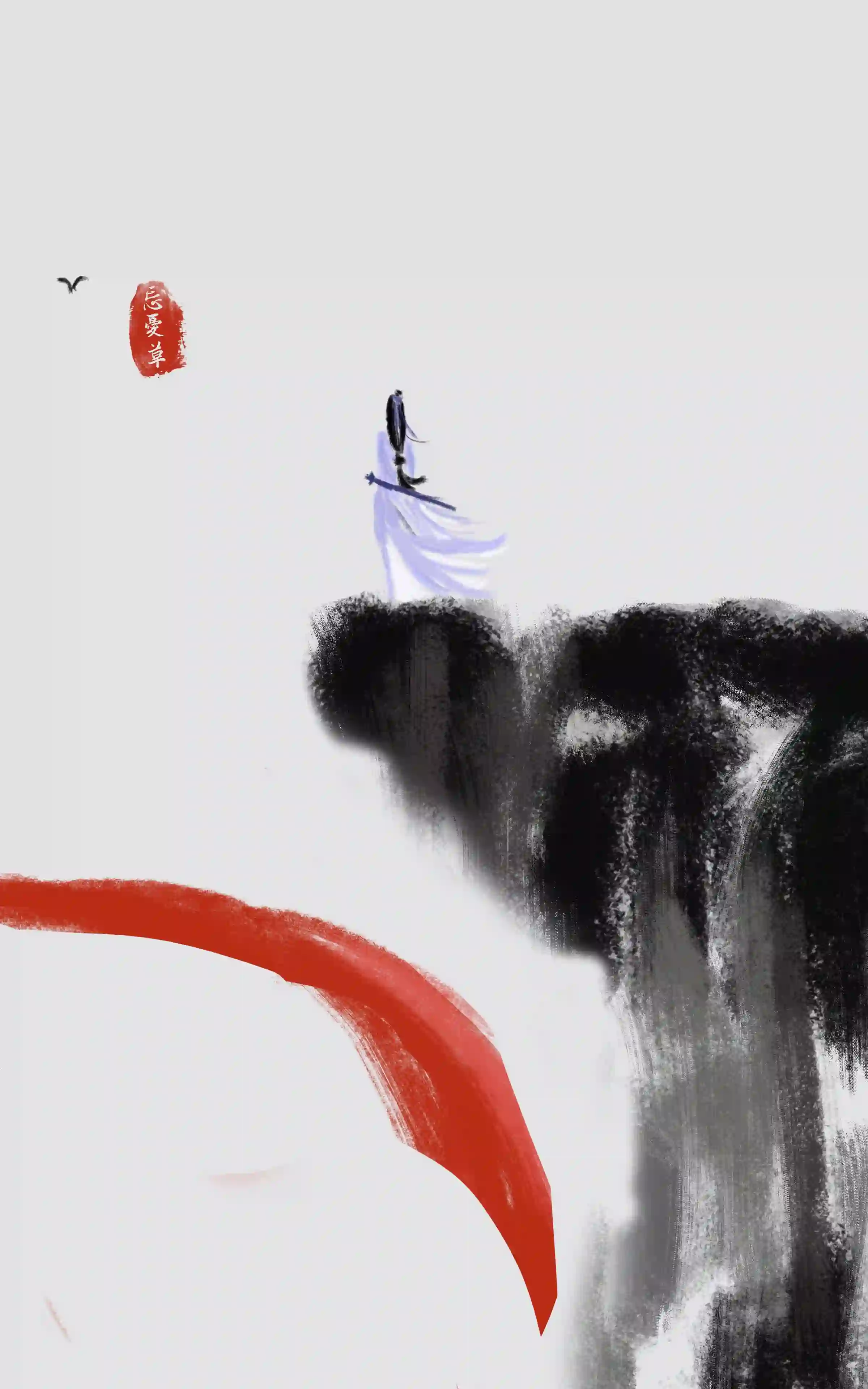 大话西游 紫霞仙子 水墨风4K手机壁纸高清