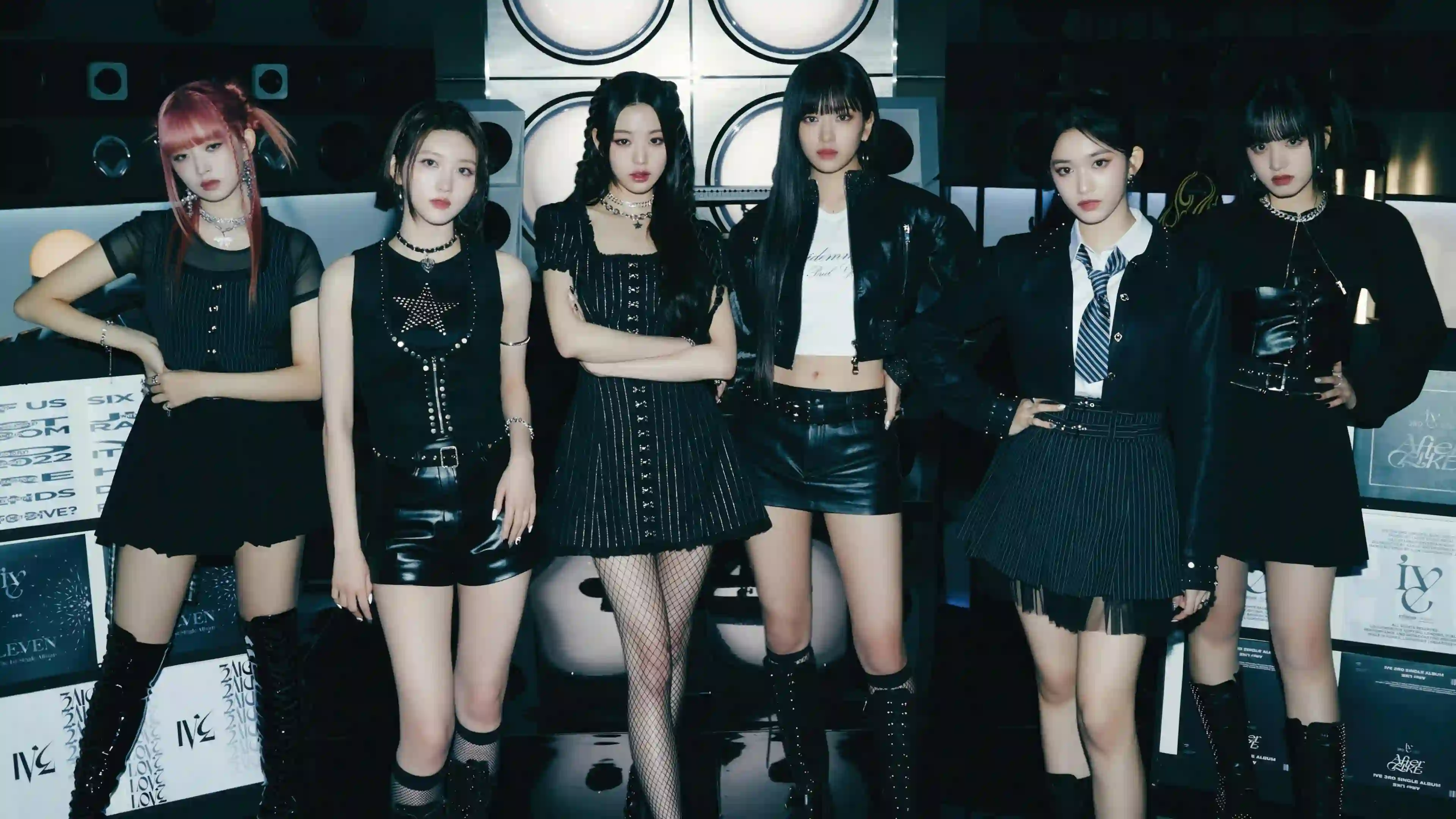 ive-k-pop 女团 长腿丝袜美女 性感 个性穿搭