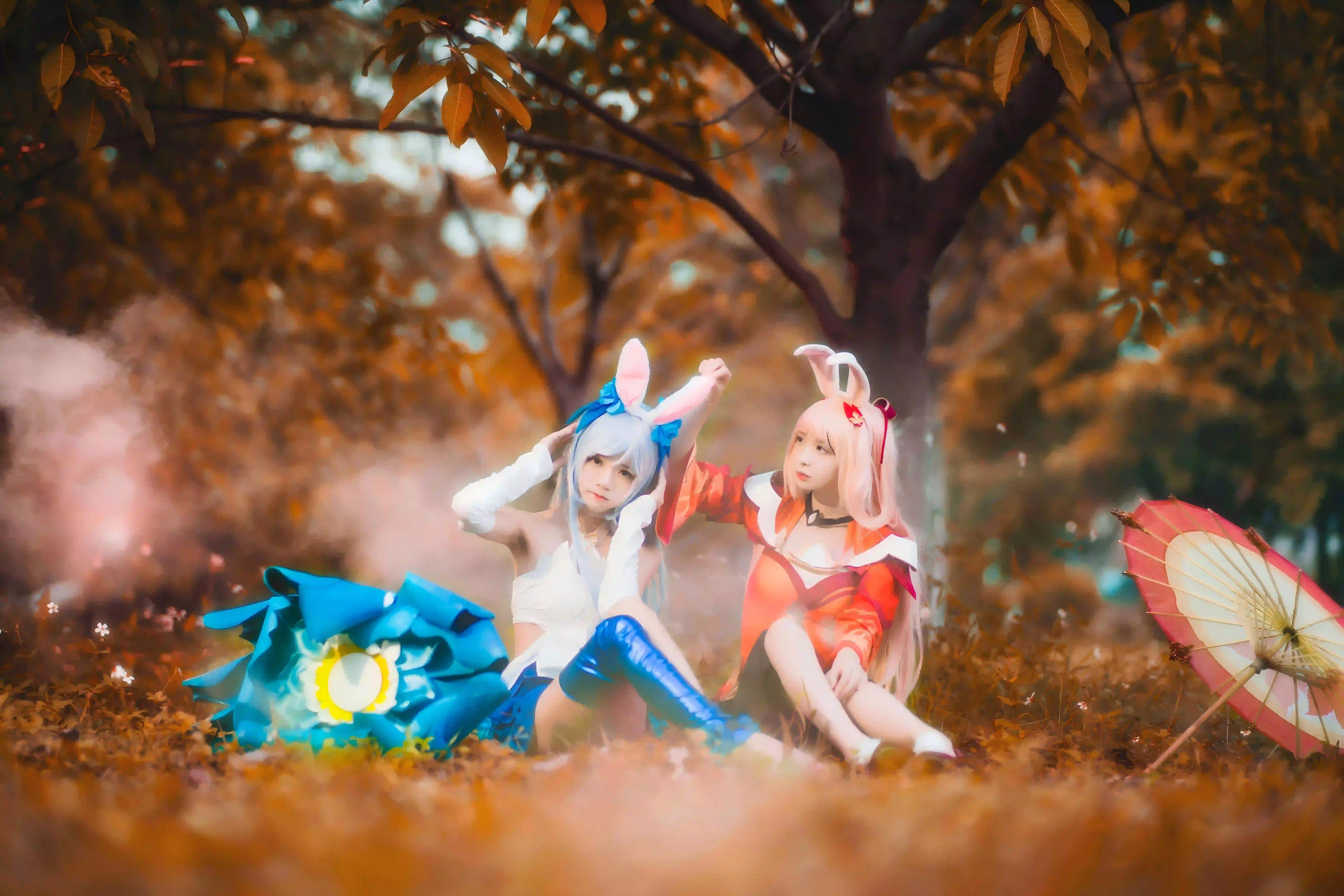coser 户外 暖色调 美女
