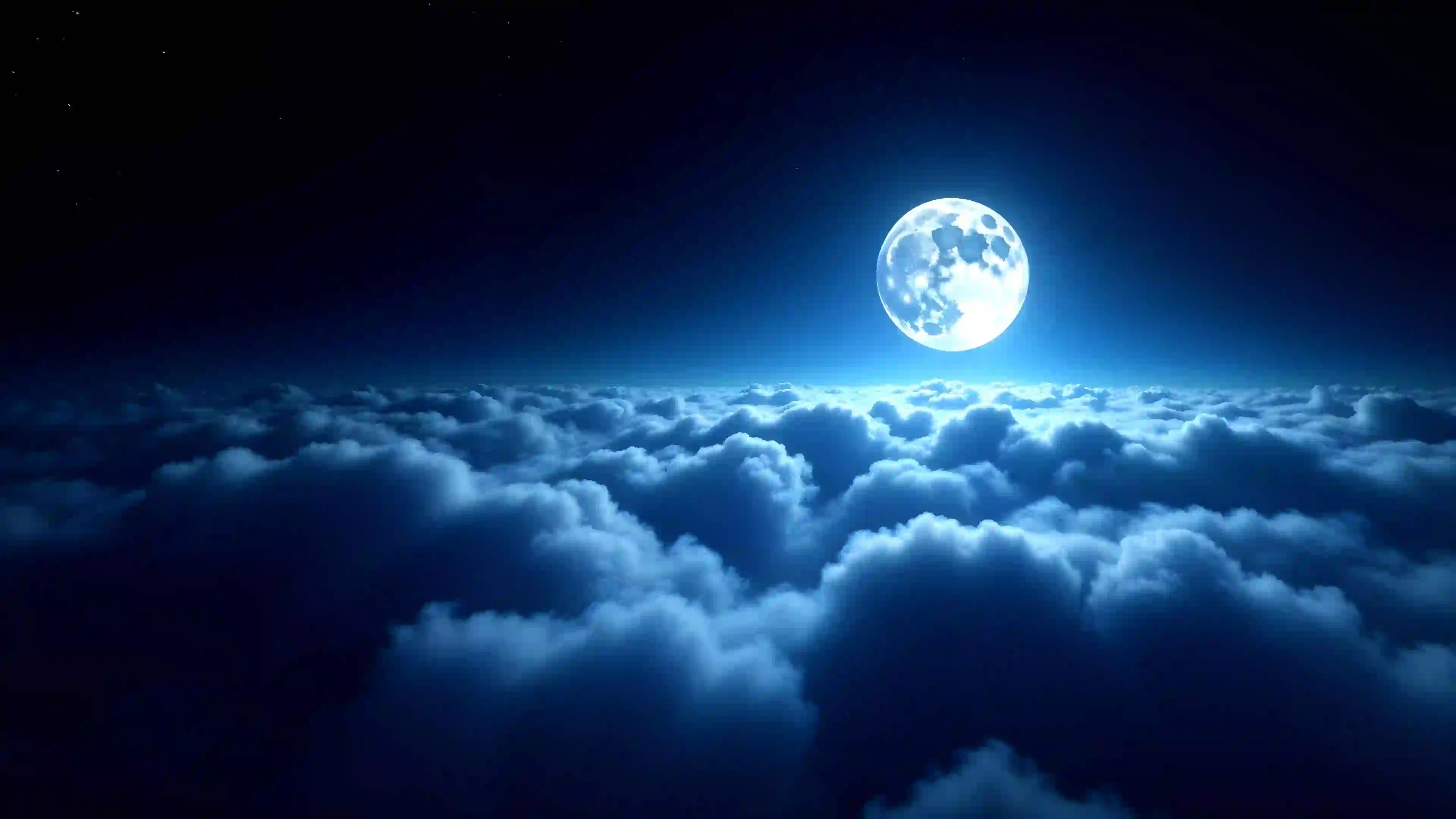 云层 白云 月光 太空