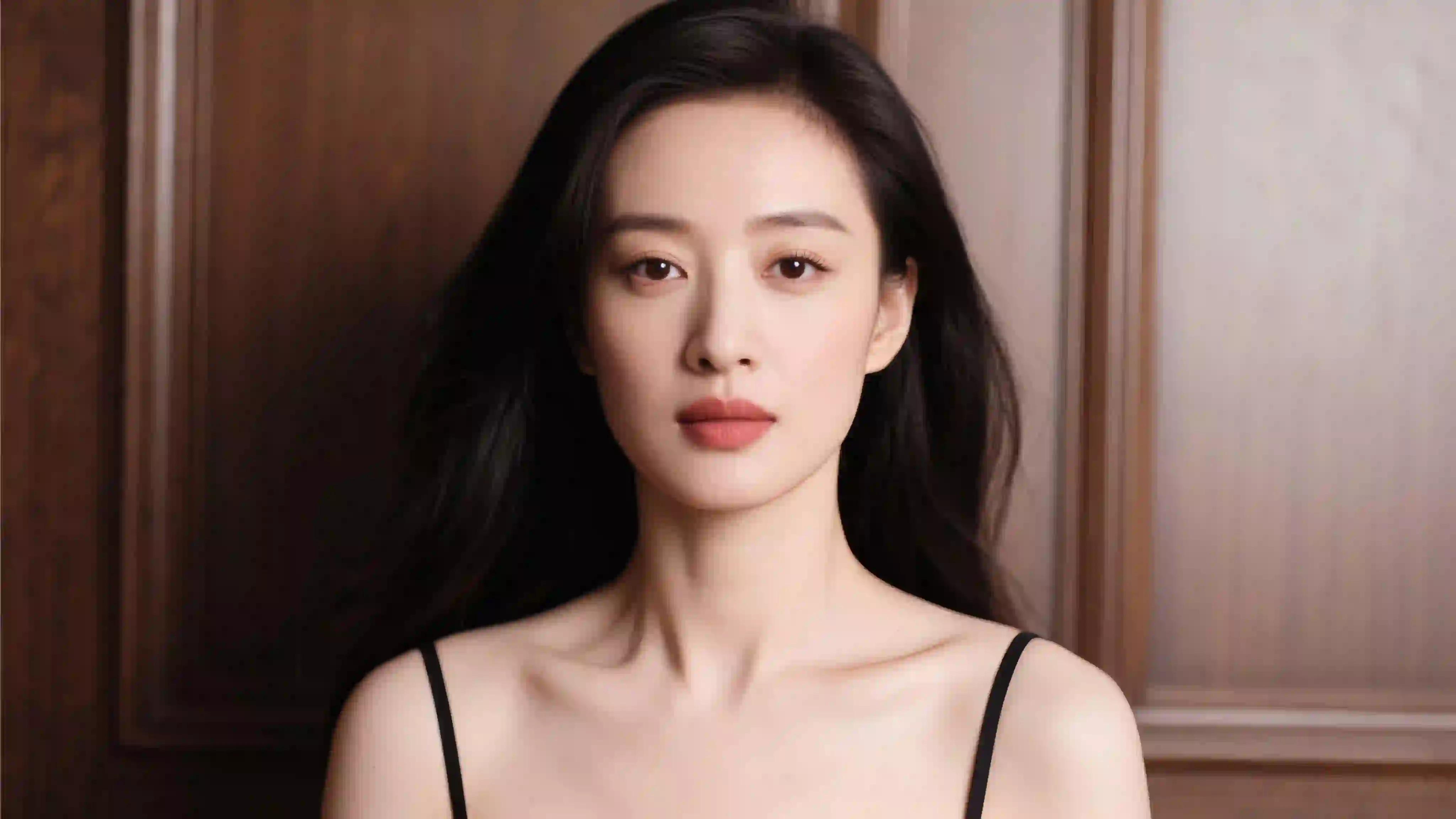 倪妮 长发美女 写真 吊带美女 性感美女