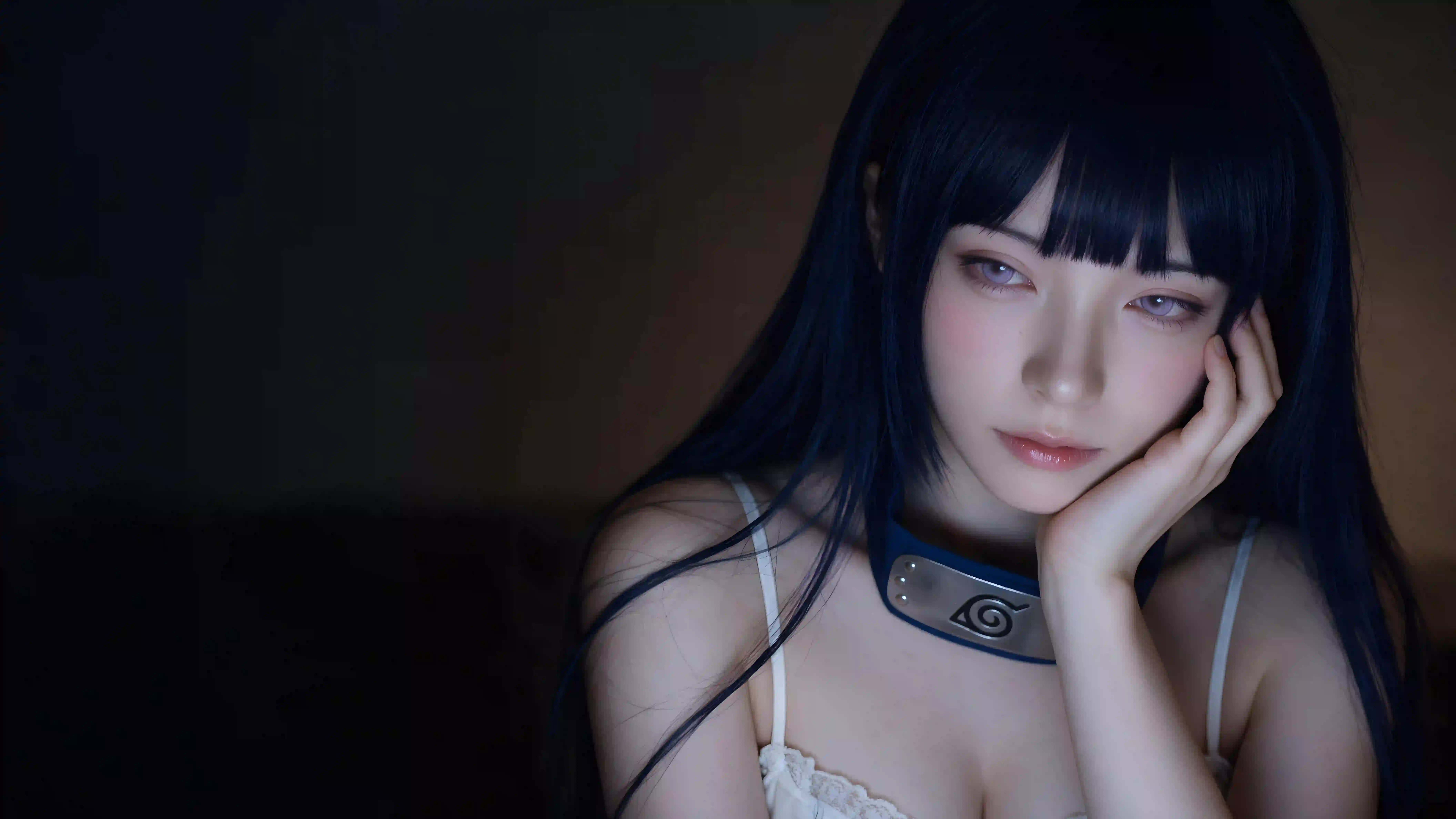 cosplay 火影 长发美女 吊带穿搭 性感