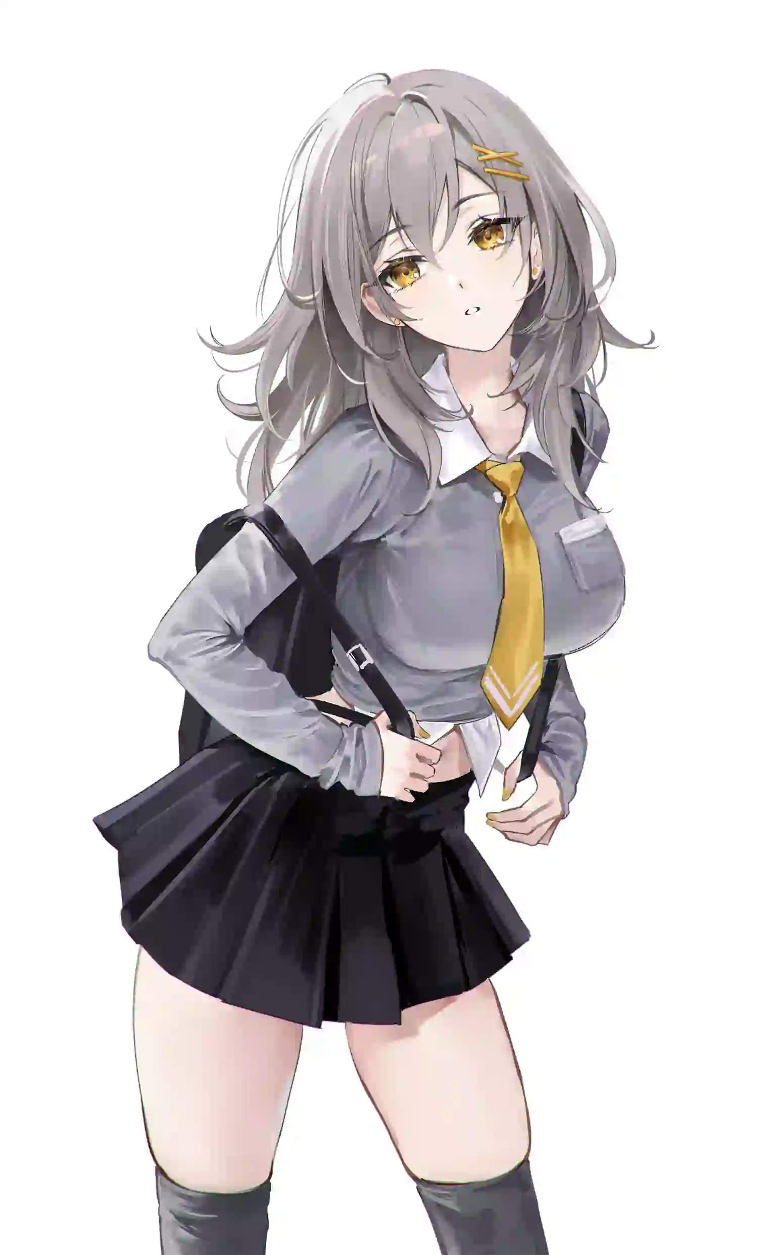动漫女孩 学院风 