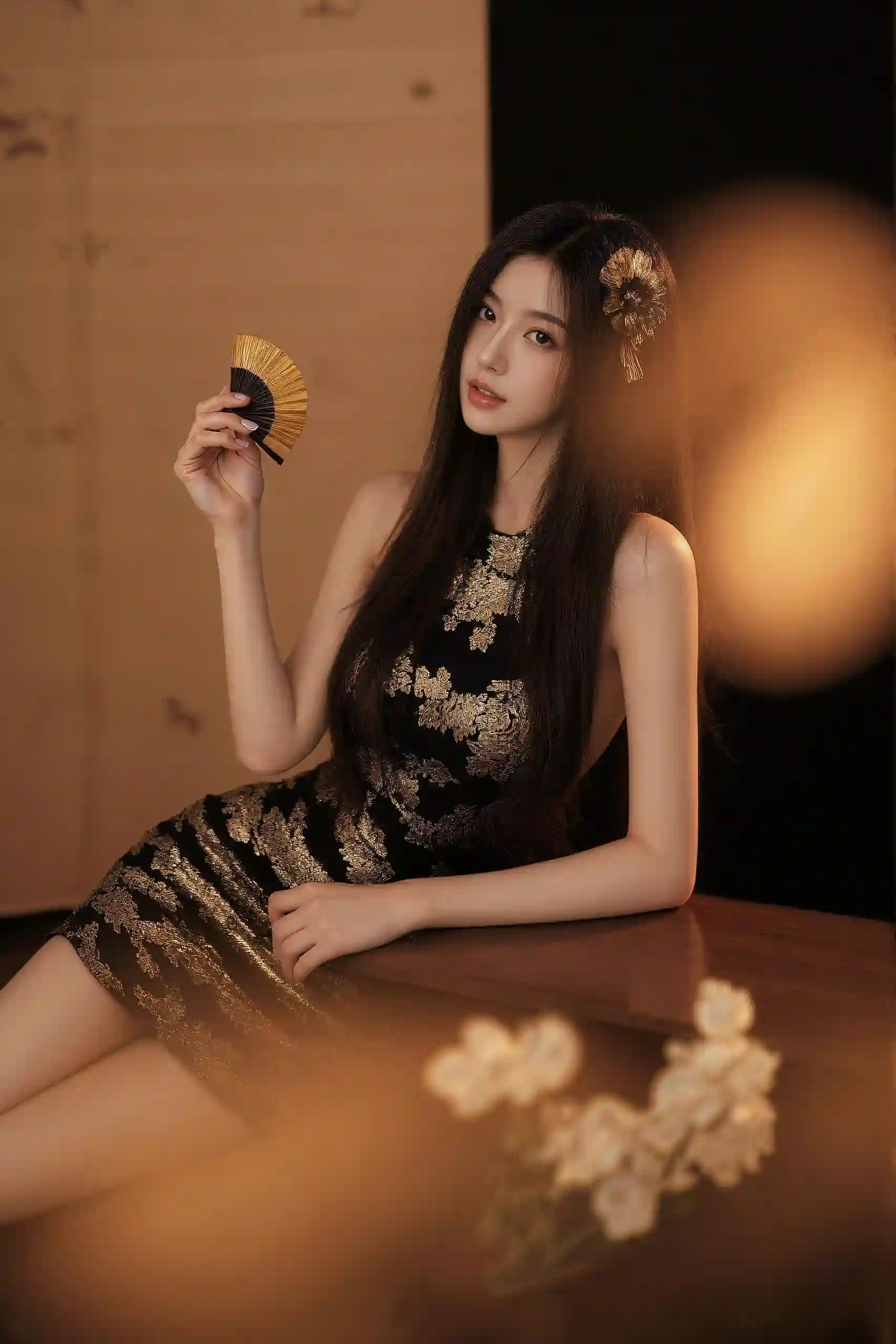 长发美女 优雅美女 朦胧感 旗袍美女