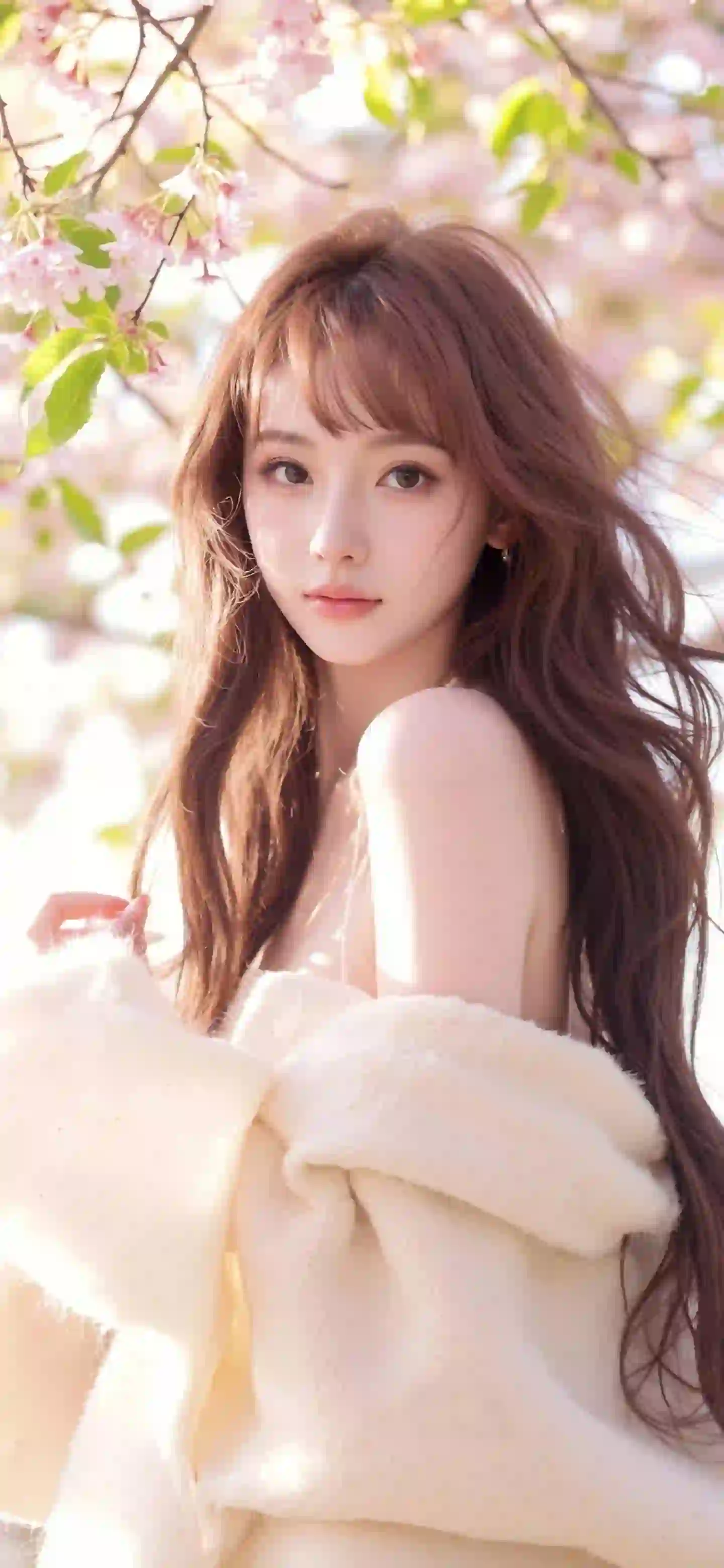 美女 长发美女 唯美 清纯 白色衣服 黄色头发