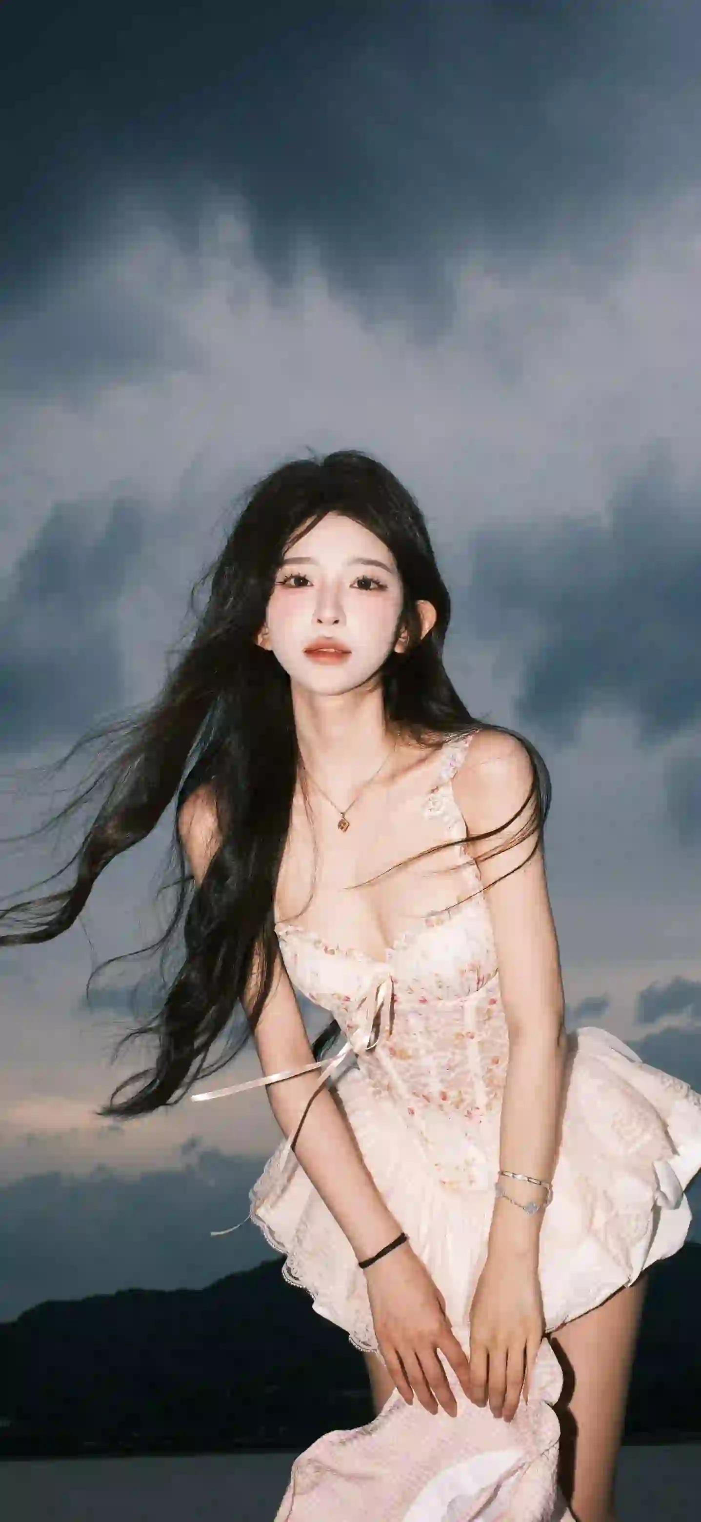 唯美 长发性感美女 户外写真 可爱 清纯
