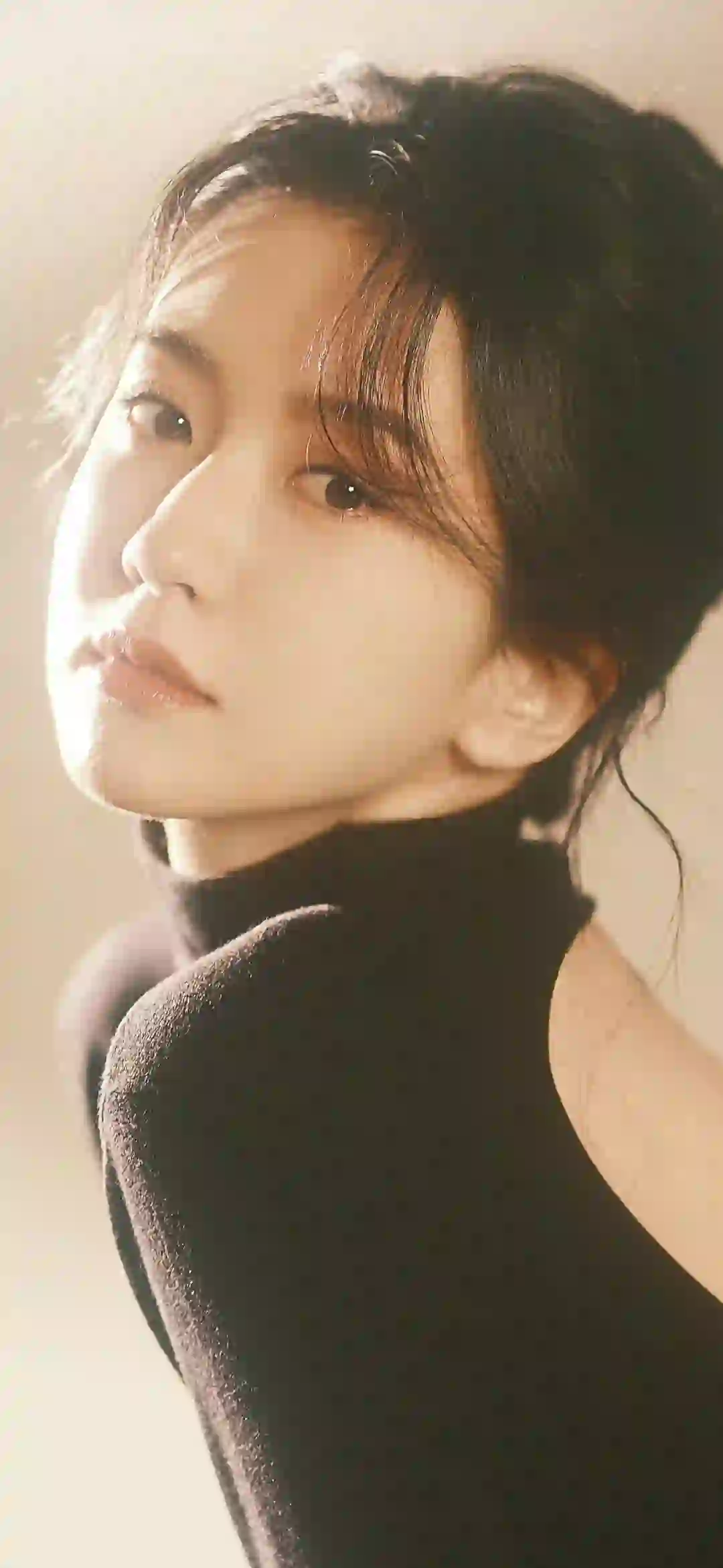 许龄月 时尚美女 黑色衣服