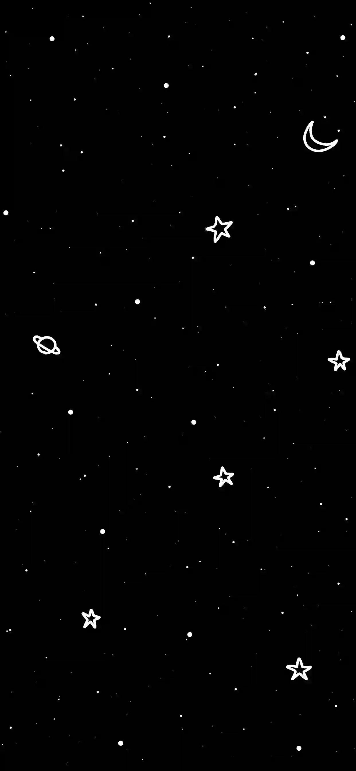 极简壁纸 纯色背景 图形 月亮 星星
