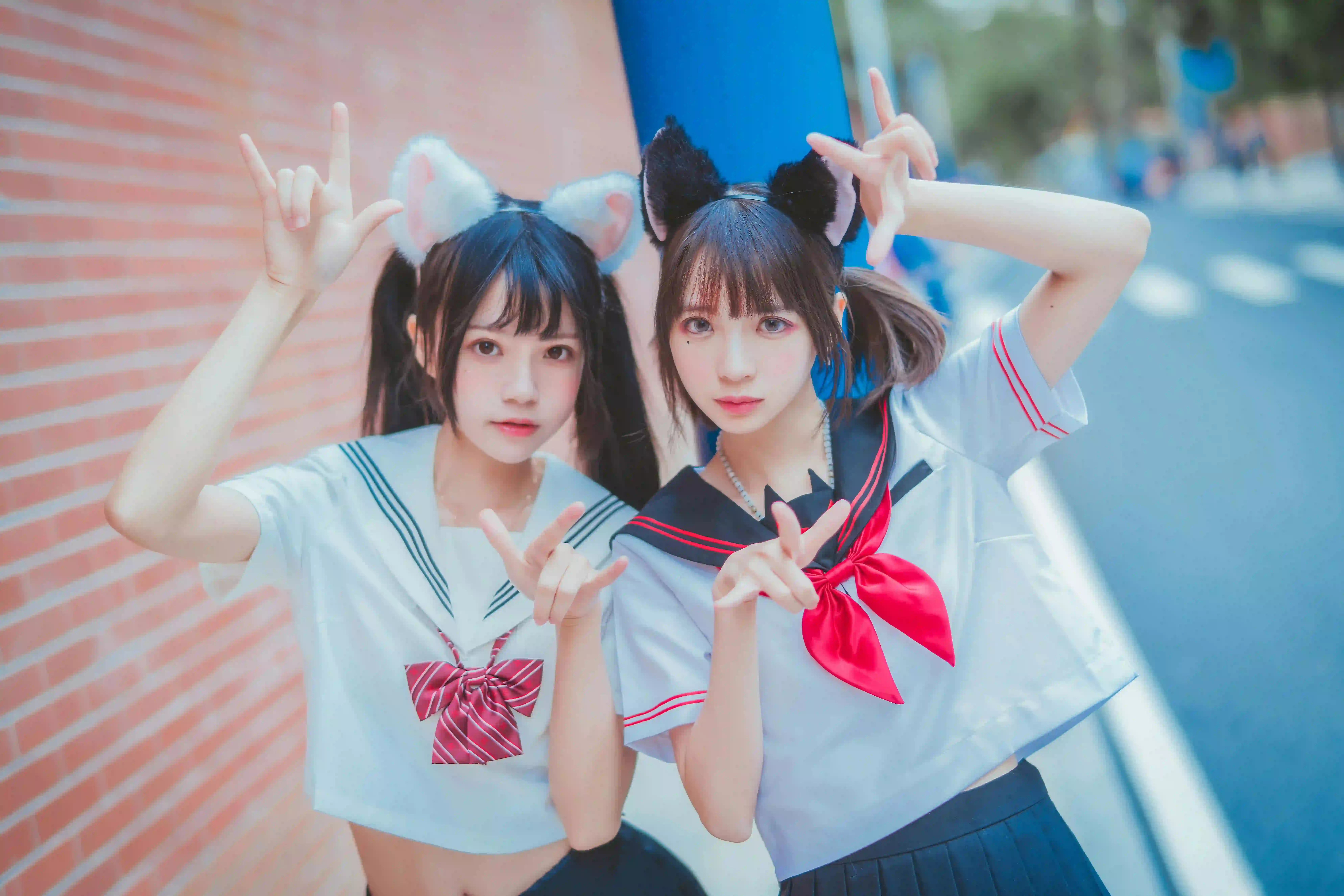 jk少女 长发美女 可爱 黑丝 两个可爱女孩