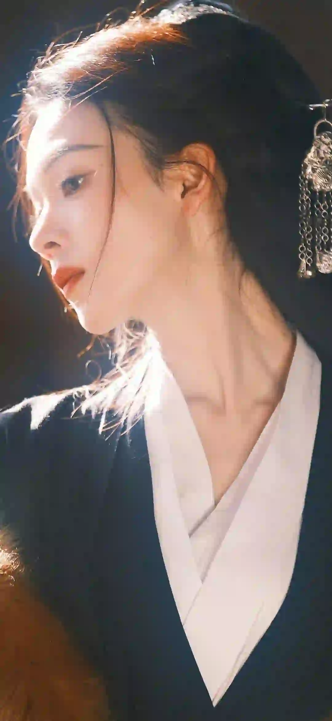 侧脸杀 长发美女 唯美 古风汉服美女