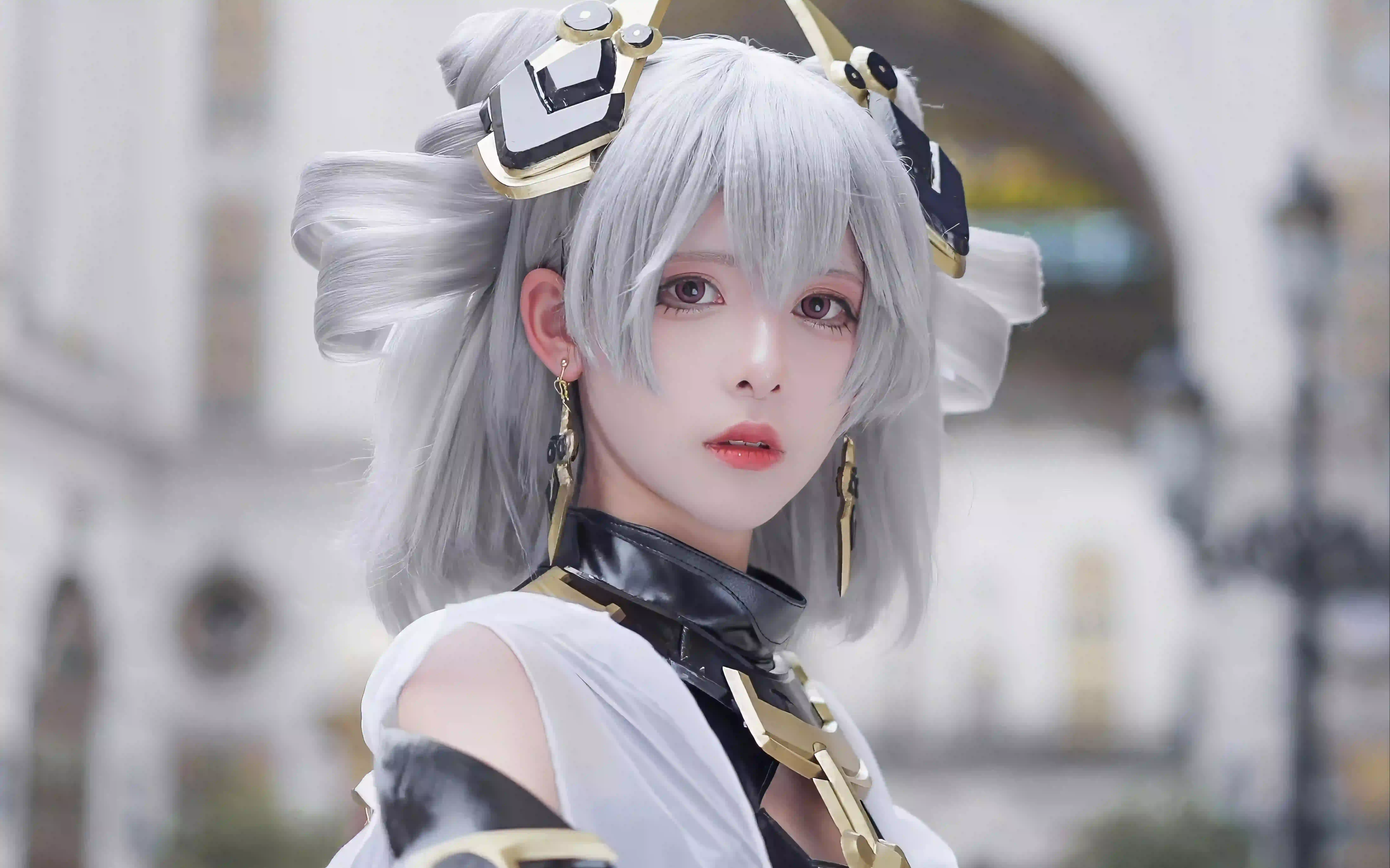 cos 8k 白色头发 长发美女