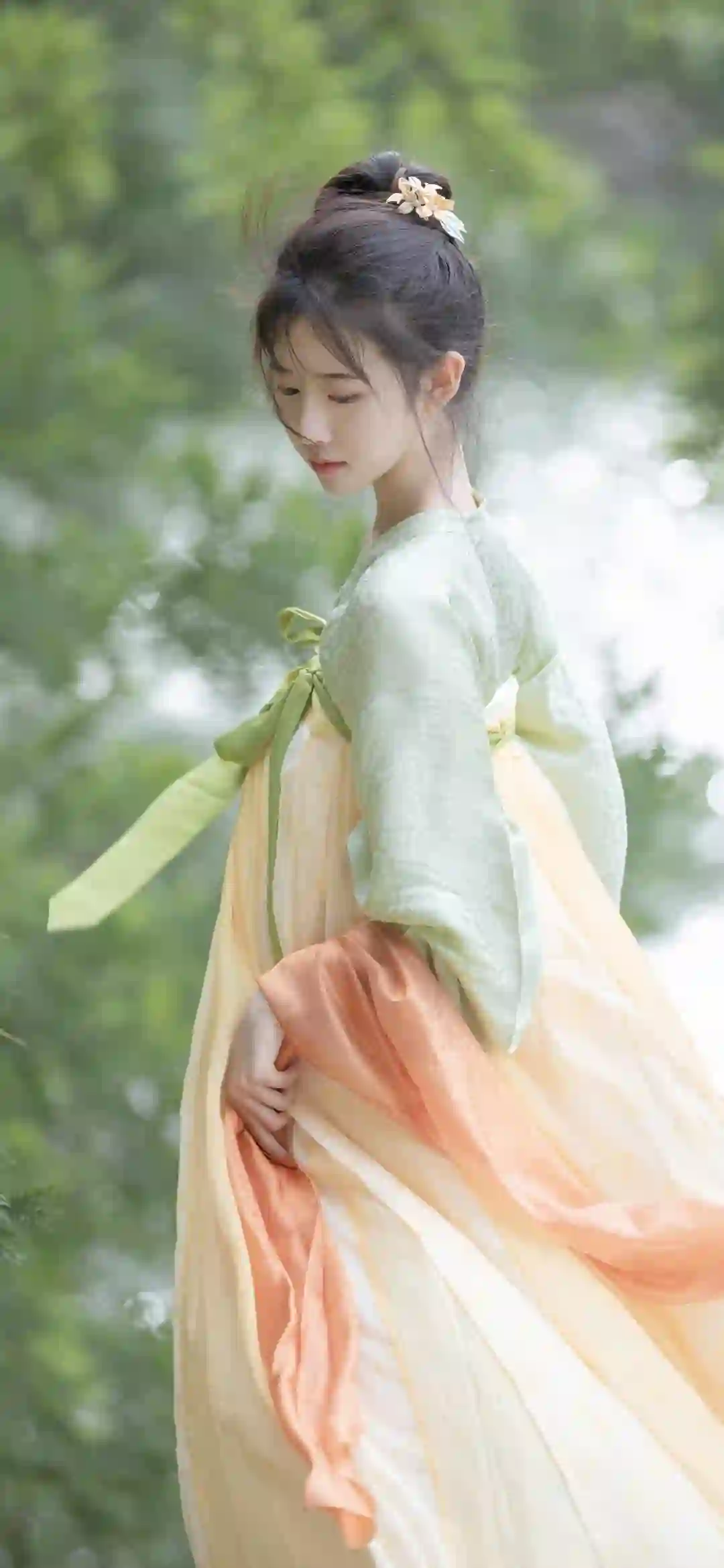 古风汉服 古风女孩 户外