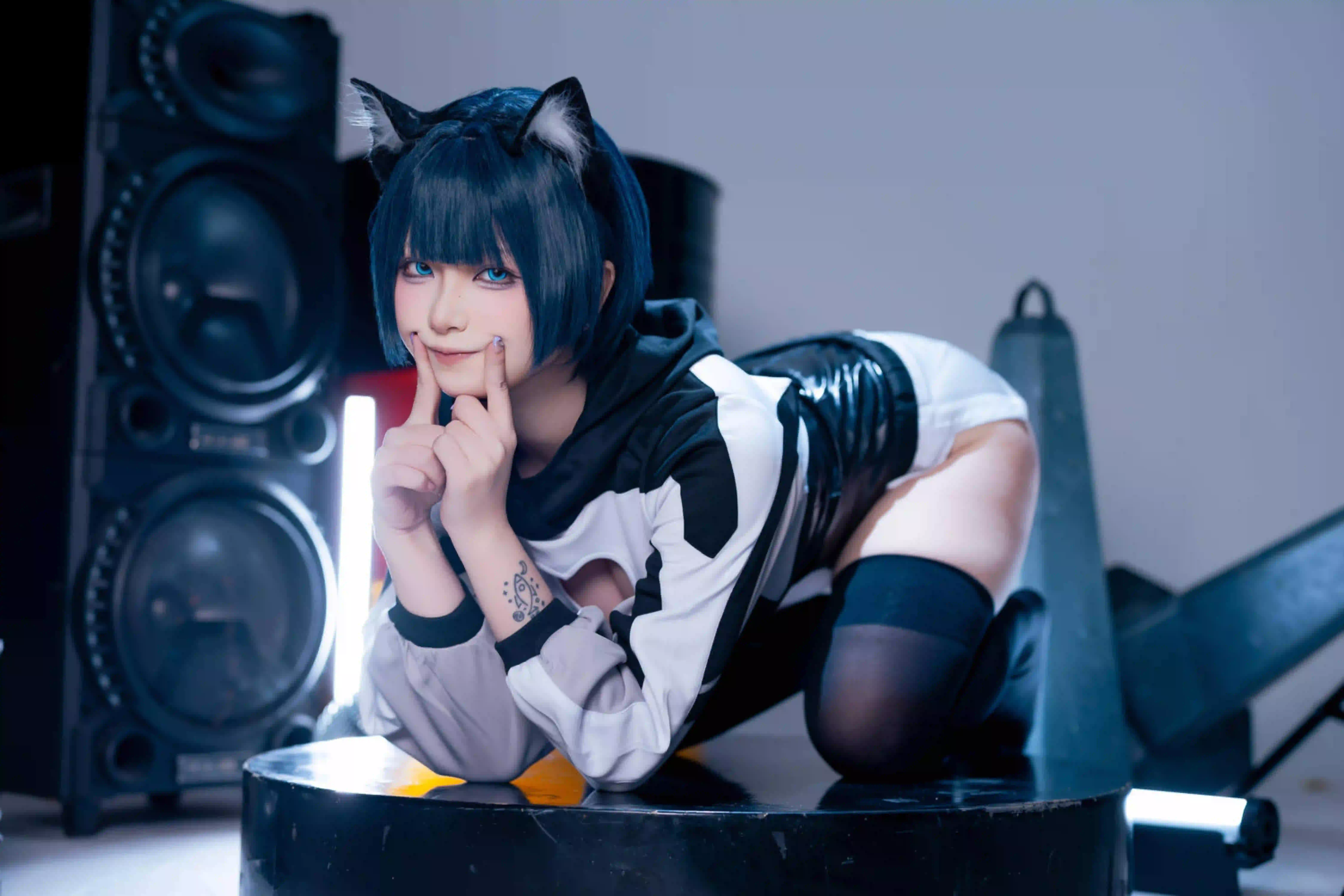 可爱猫耳女孩 短发女孩 性感 cos 14