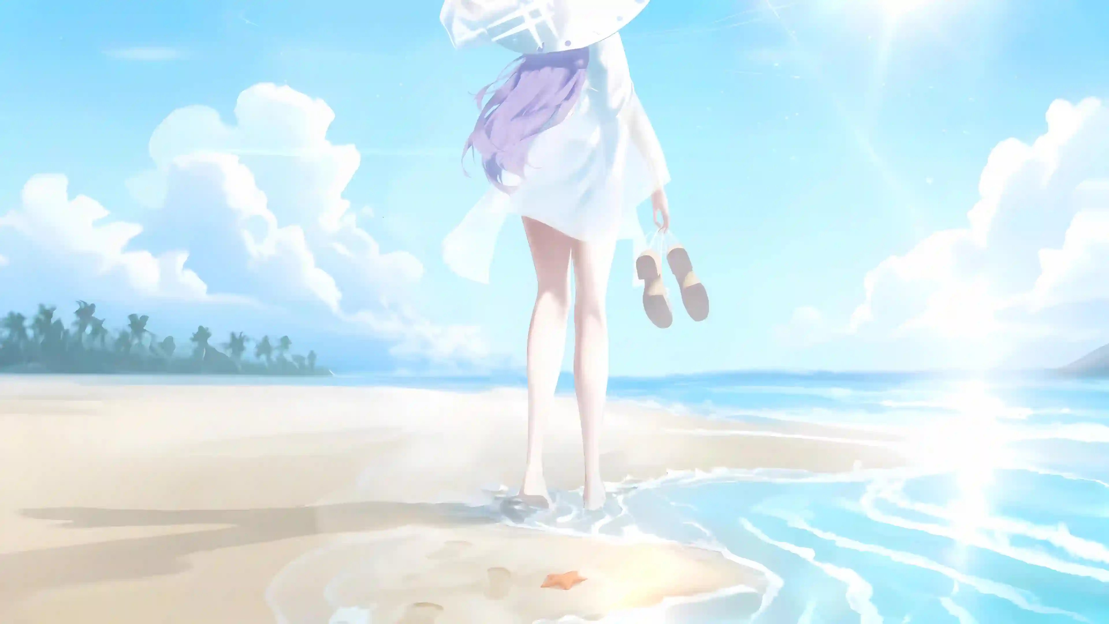 海边的亚津子 唯美 4K壁纸