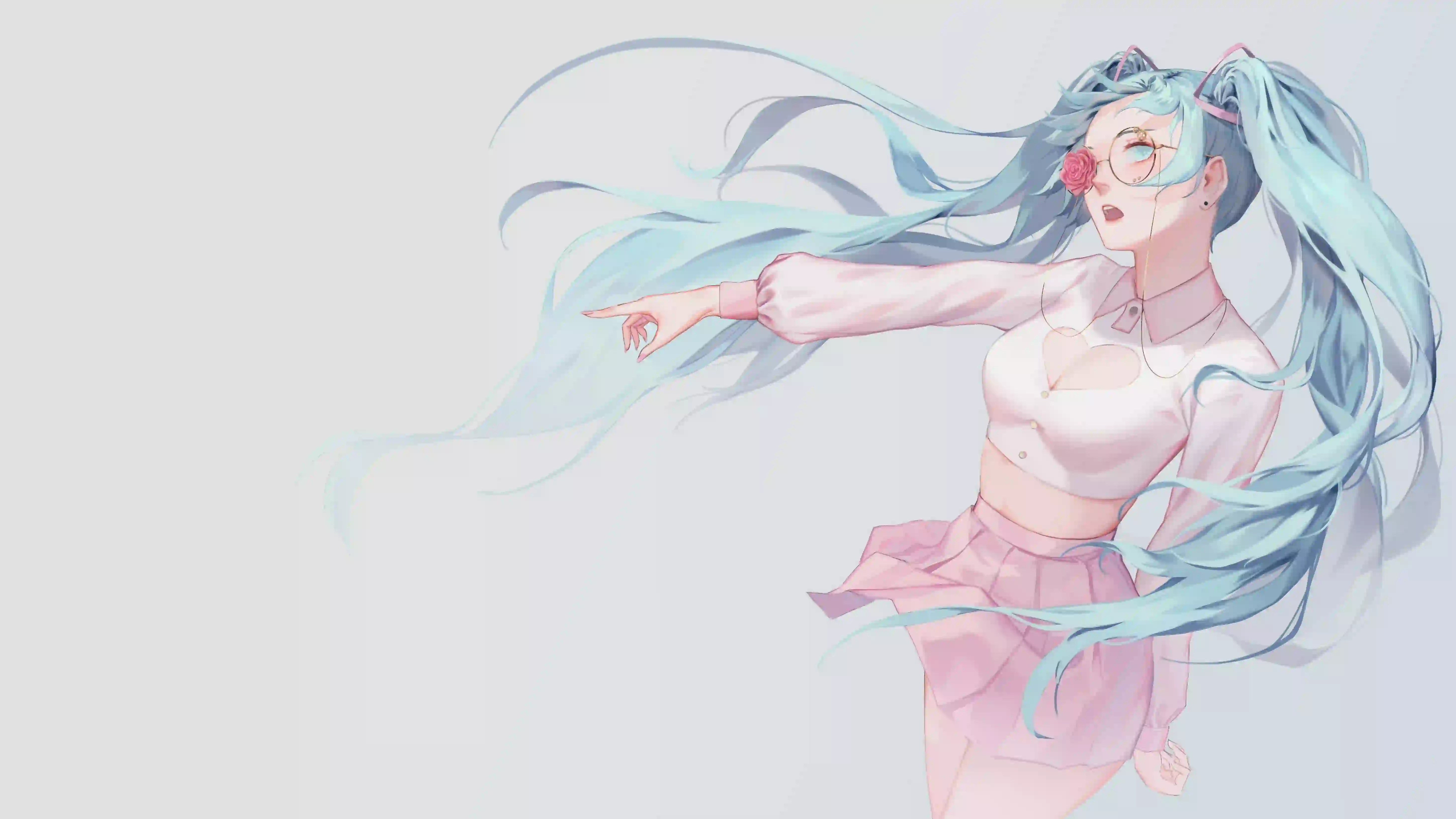 初音未来 动漫女孩 二次元 可爱 蓝色头发