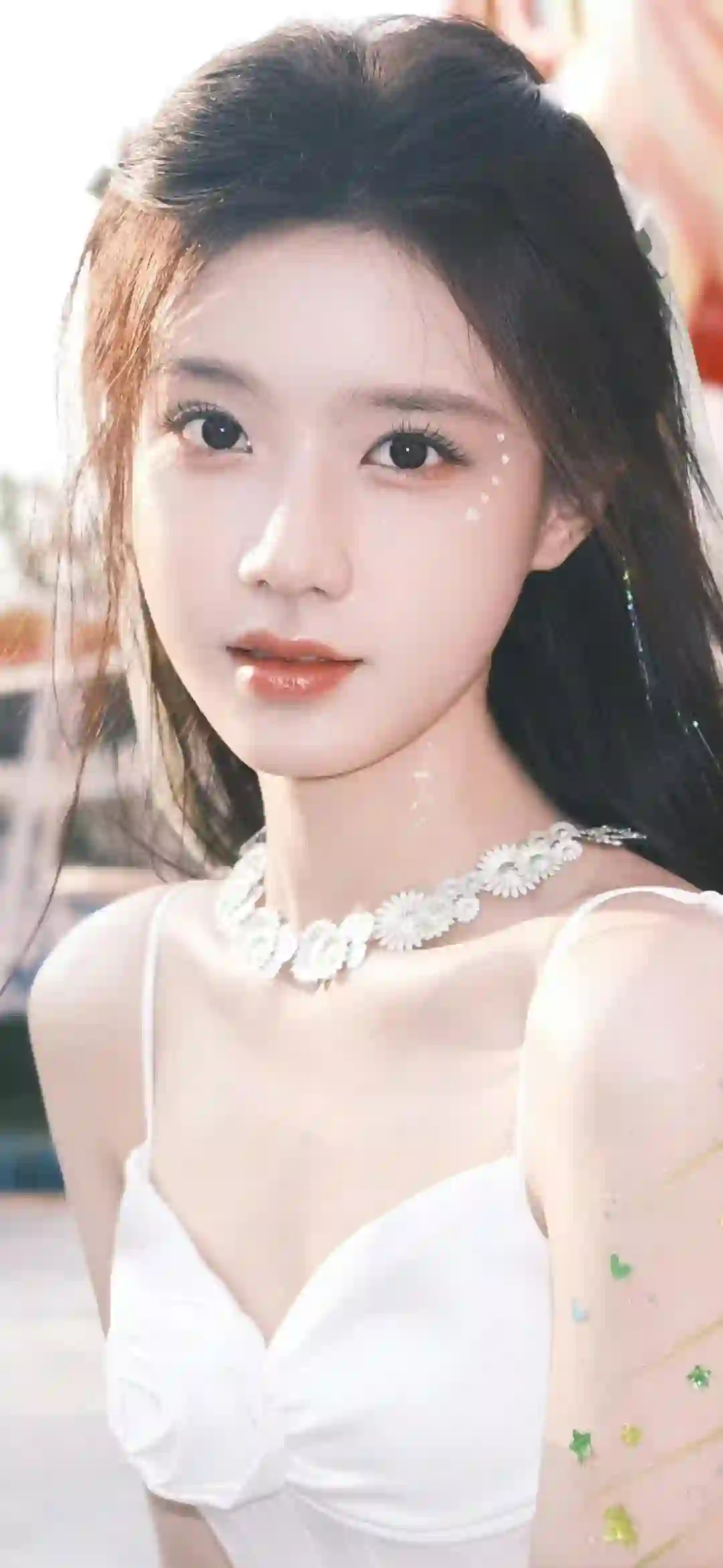 性感吊带美女 白色吊带 清纯美女