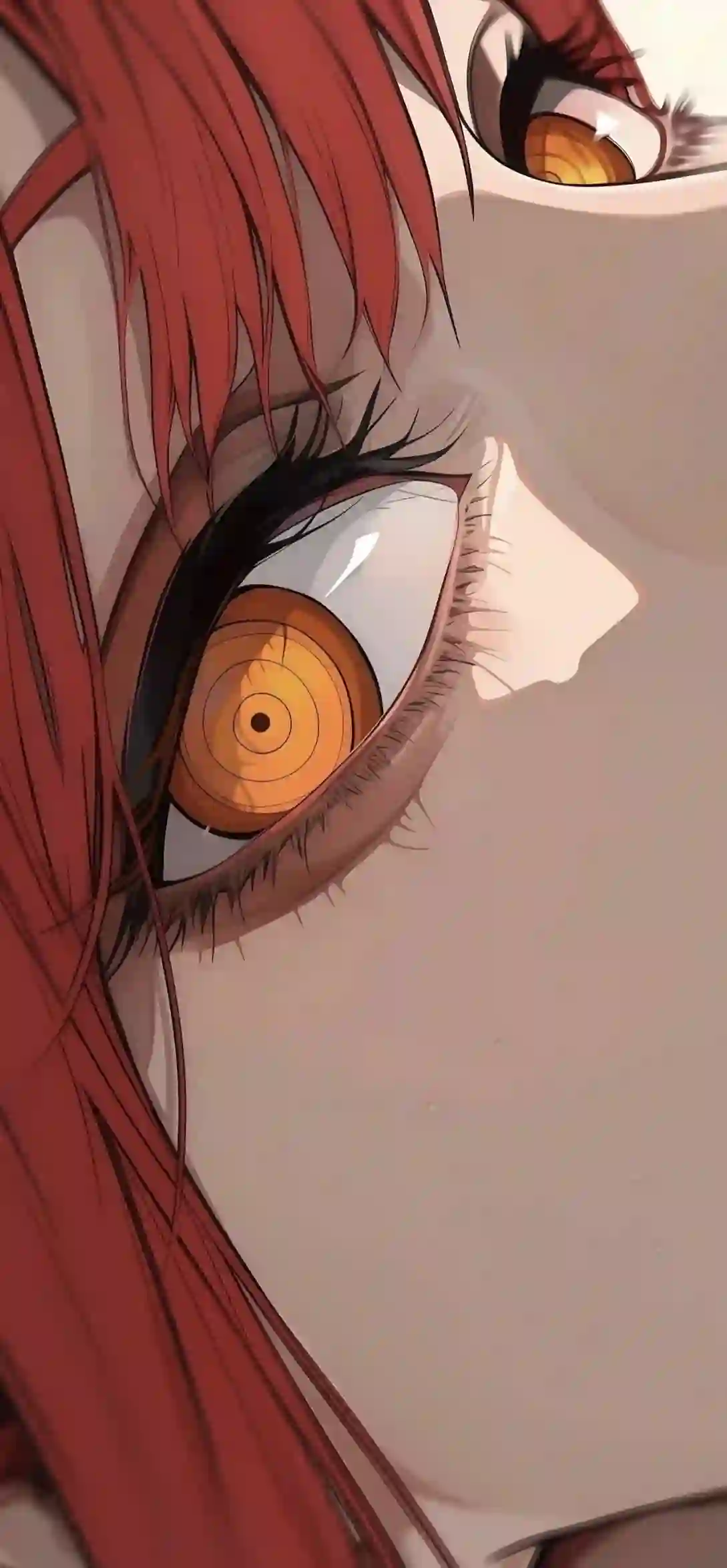 动漫壁纸 红发少女 金色眼眸 特写 动漫人物