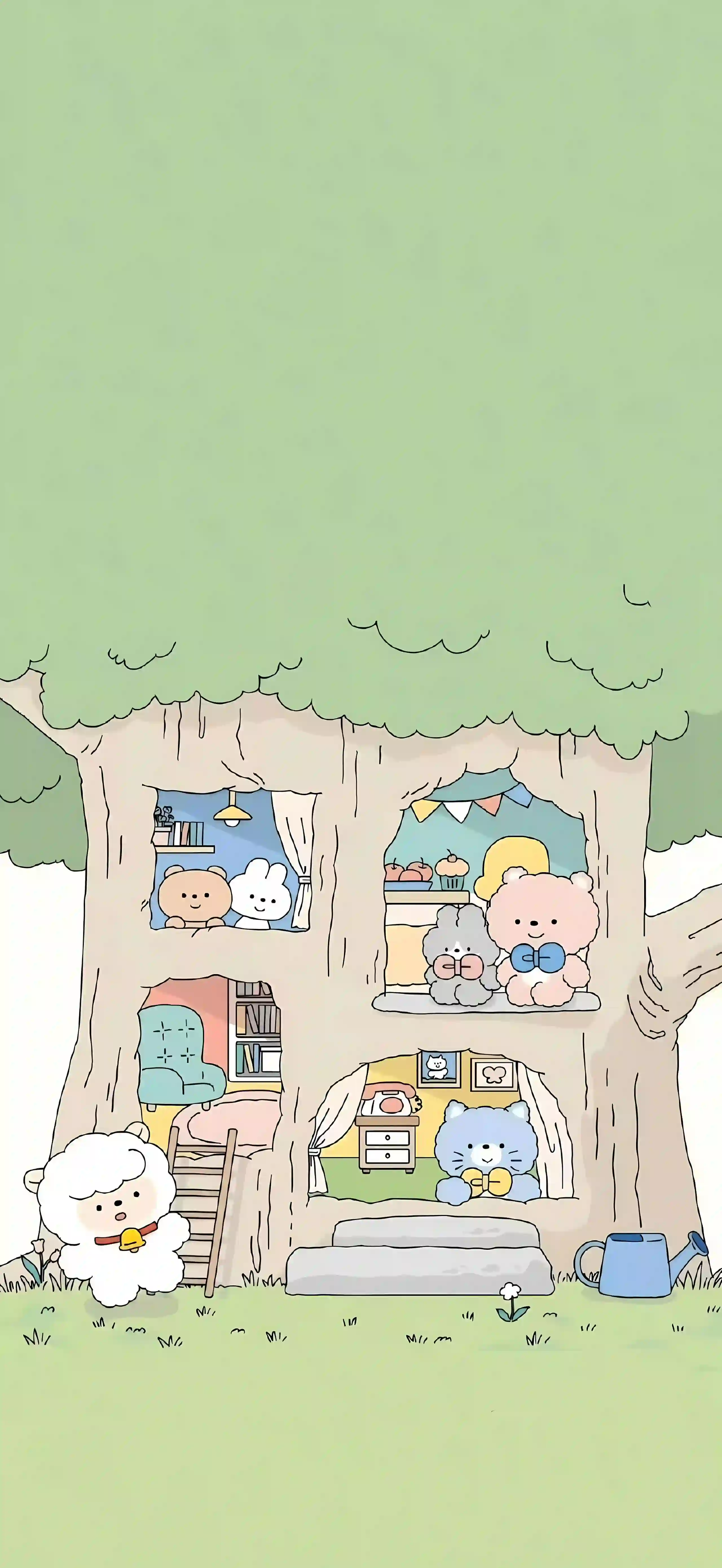 创意 可爱 小木屋  可爱小羊