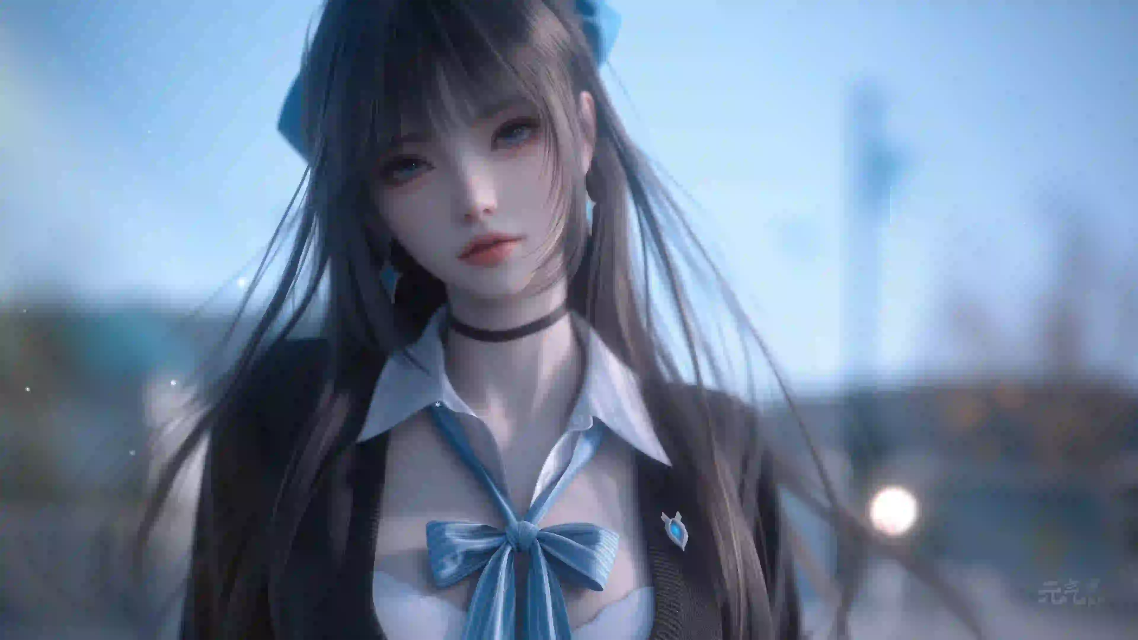 动漫女孩 二次元 ai AI壁纸  4k 壁纸 性感美女 jk女孩