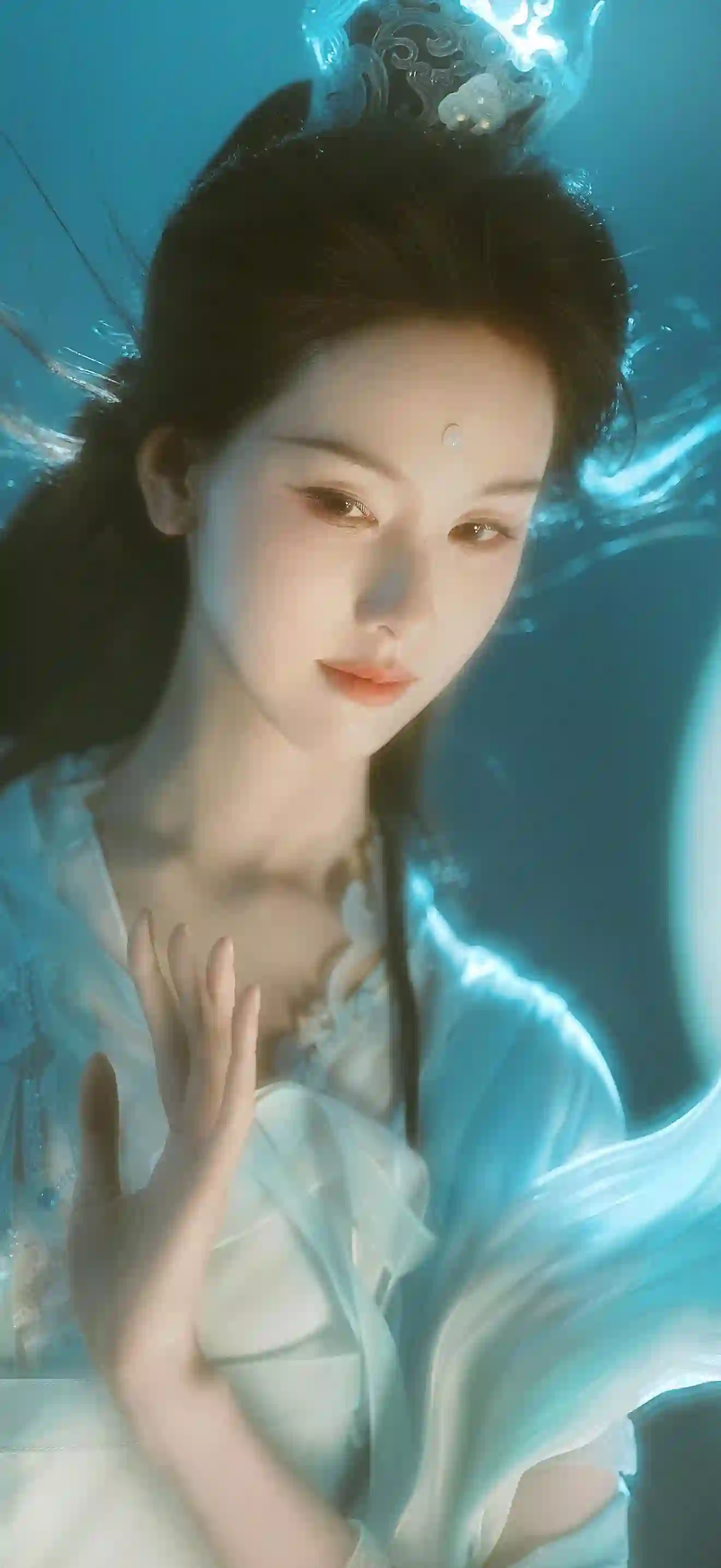 古风 汉服 水下 仙子 梦幻 唯美 人像 陈都灵