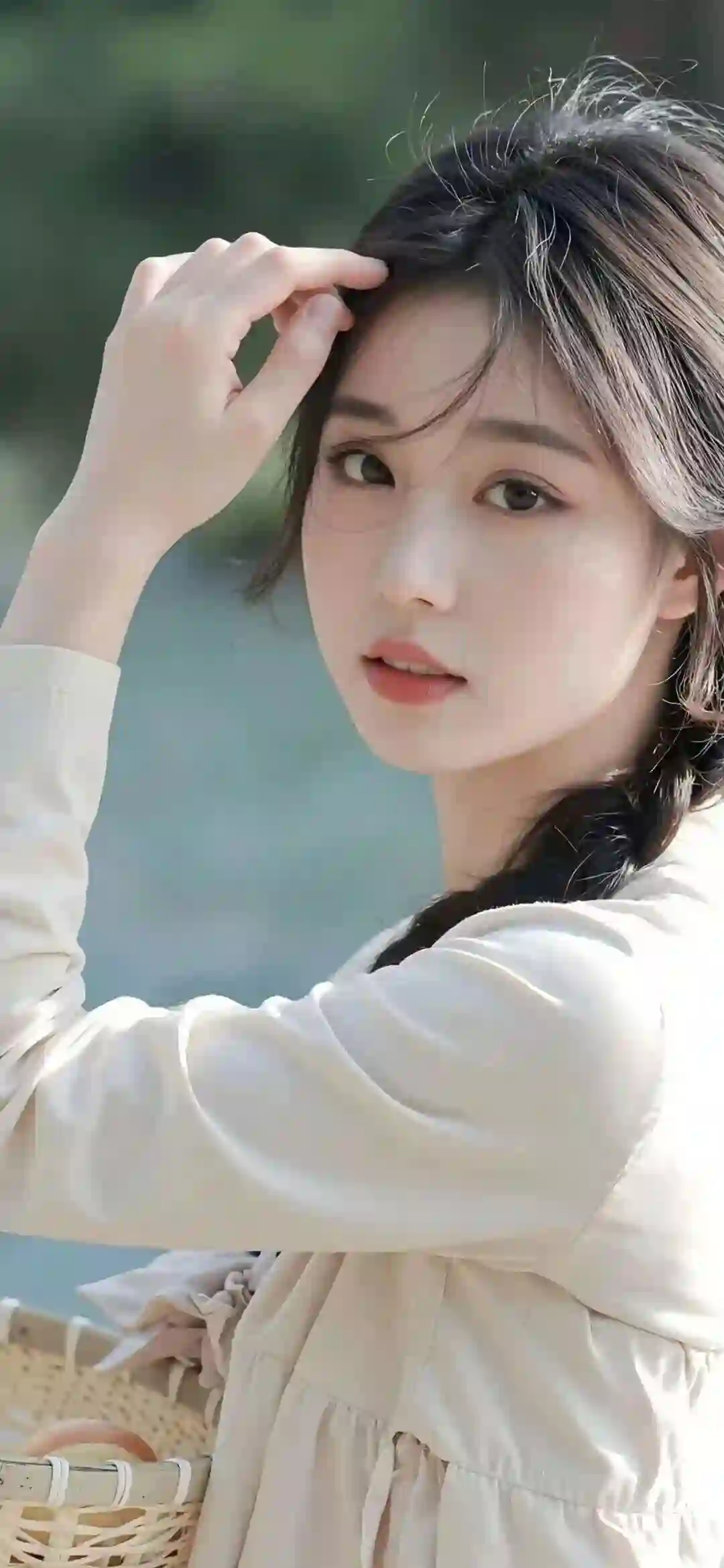 户外湖边 清纯美女 阳光写真 自然风光