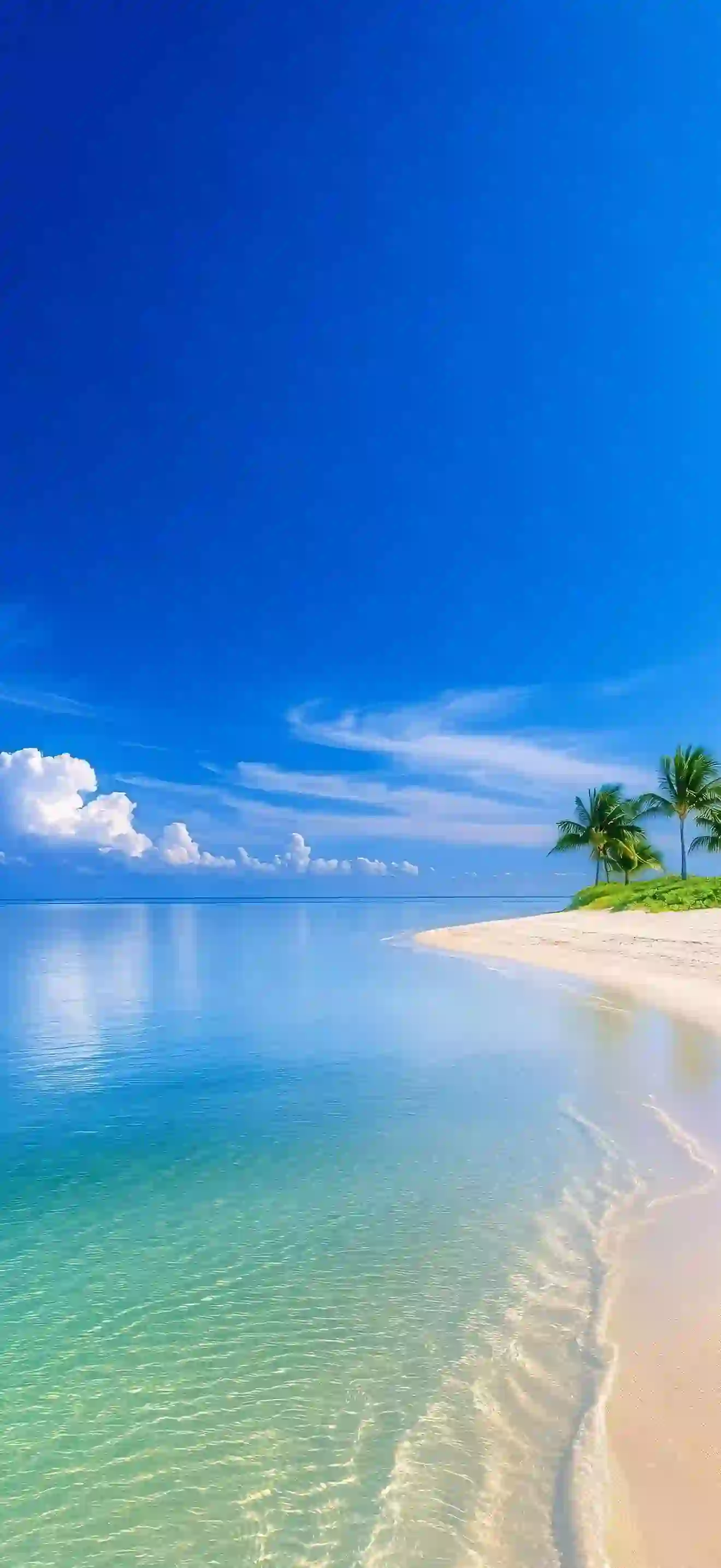 蓝天白云 沙滩美景 温柔海水