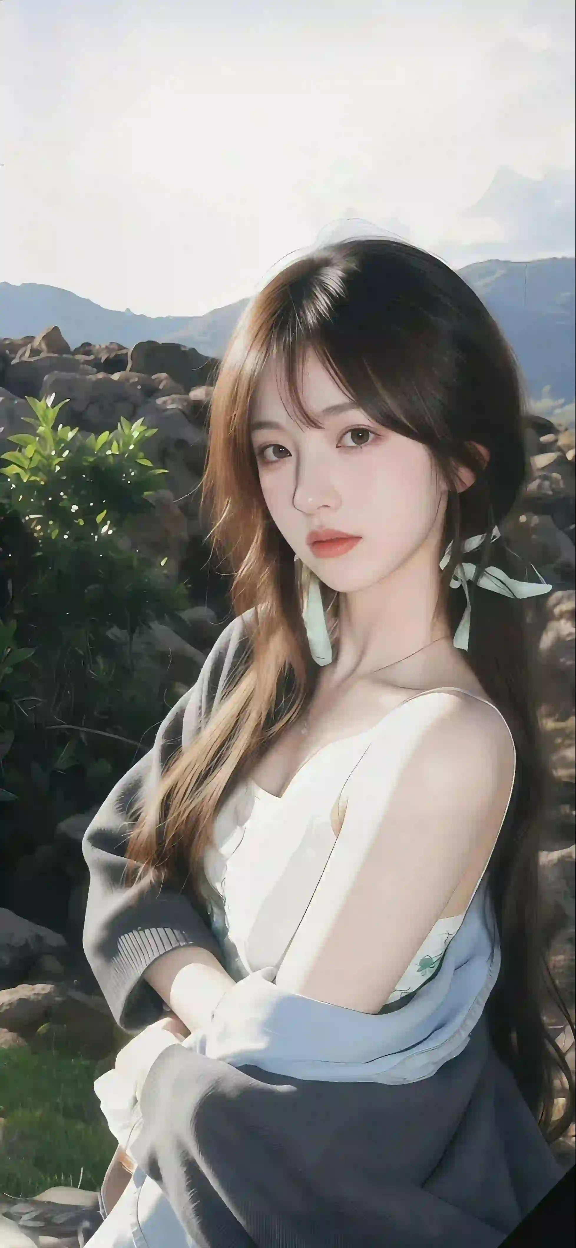 可爱清纯美女 户外写真 阳光