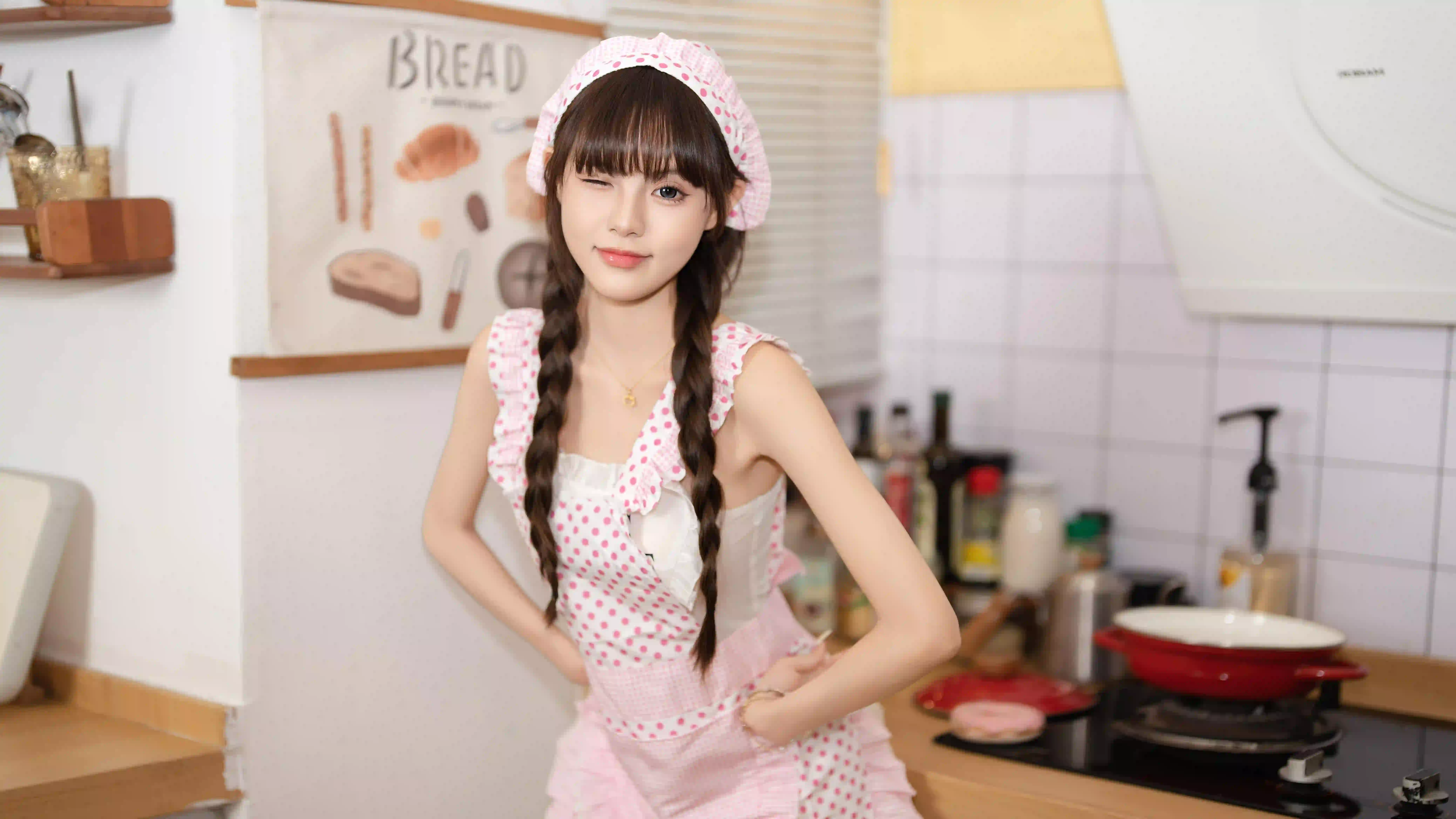 可爱 甜美女孩 小厨娘 双马尾女孩 俏皮可爱