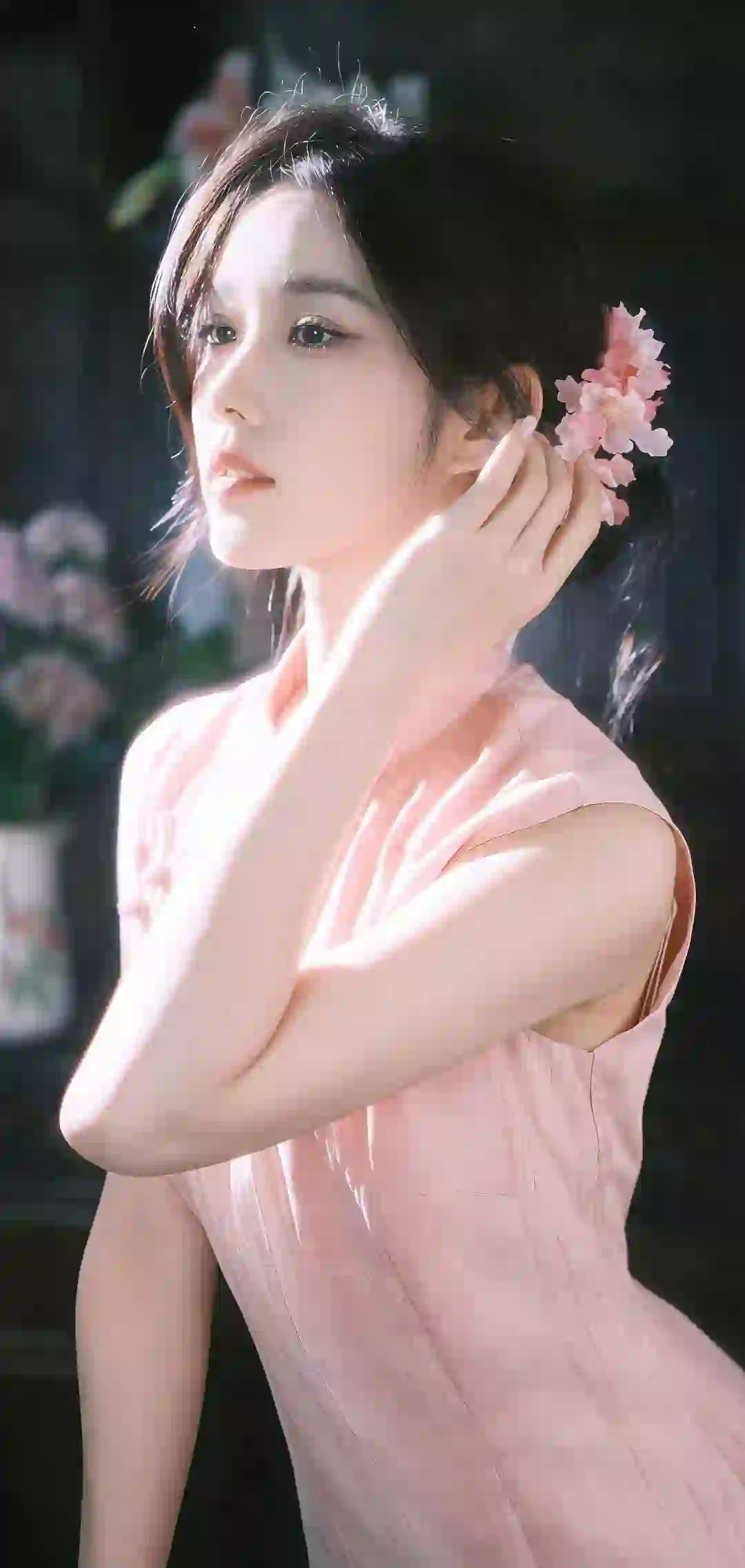 粉色旗袍 可爱美女 唯美