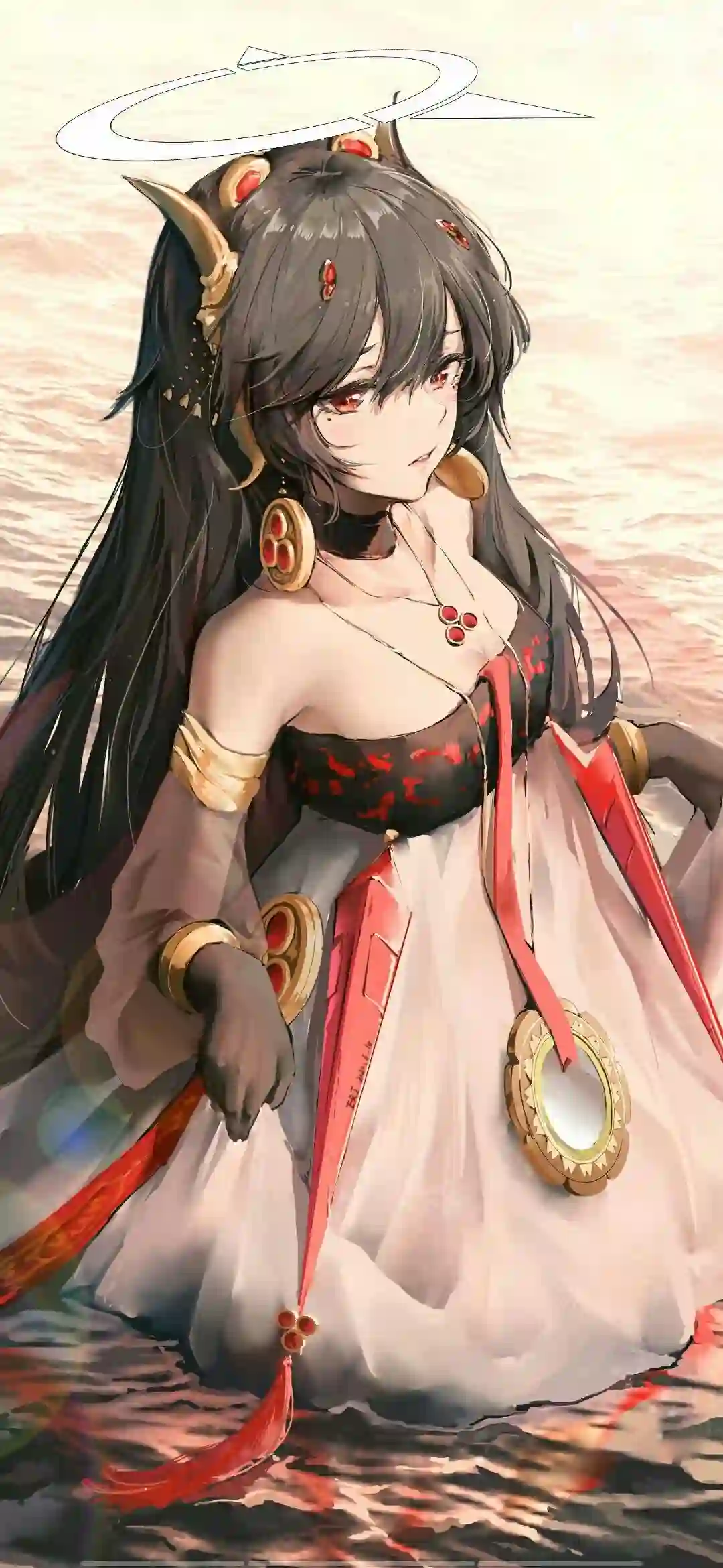 动漫 二次元 水 光圈 抹胸