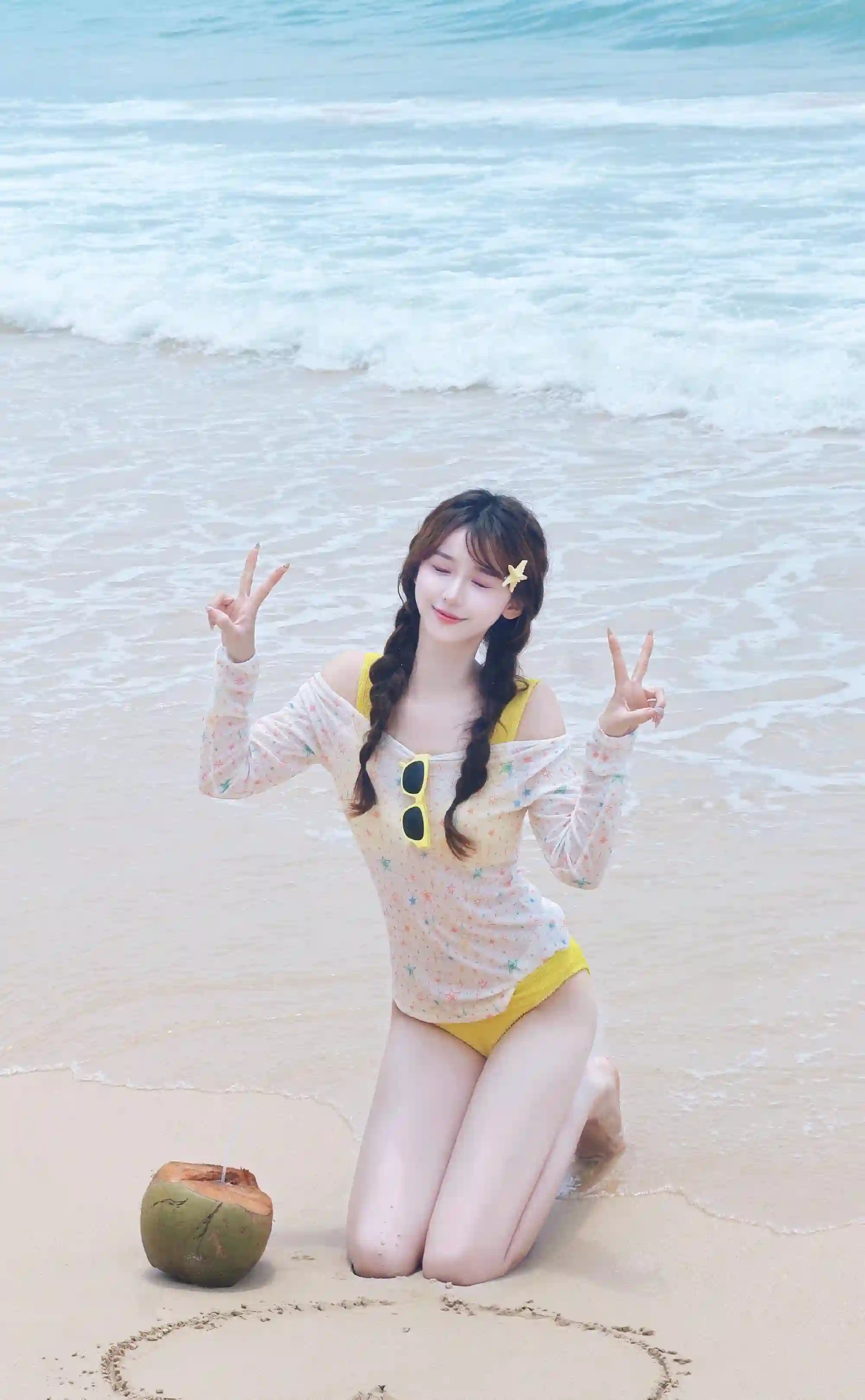 长发美女 性感美女 沙滩美女 海水 海边写真 
