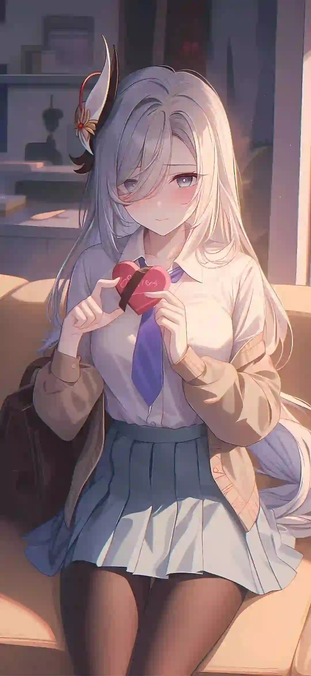 jk 动漫女孩 二次元女孩 爱心 丝袜
