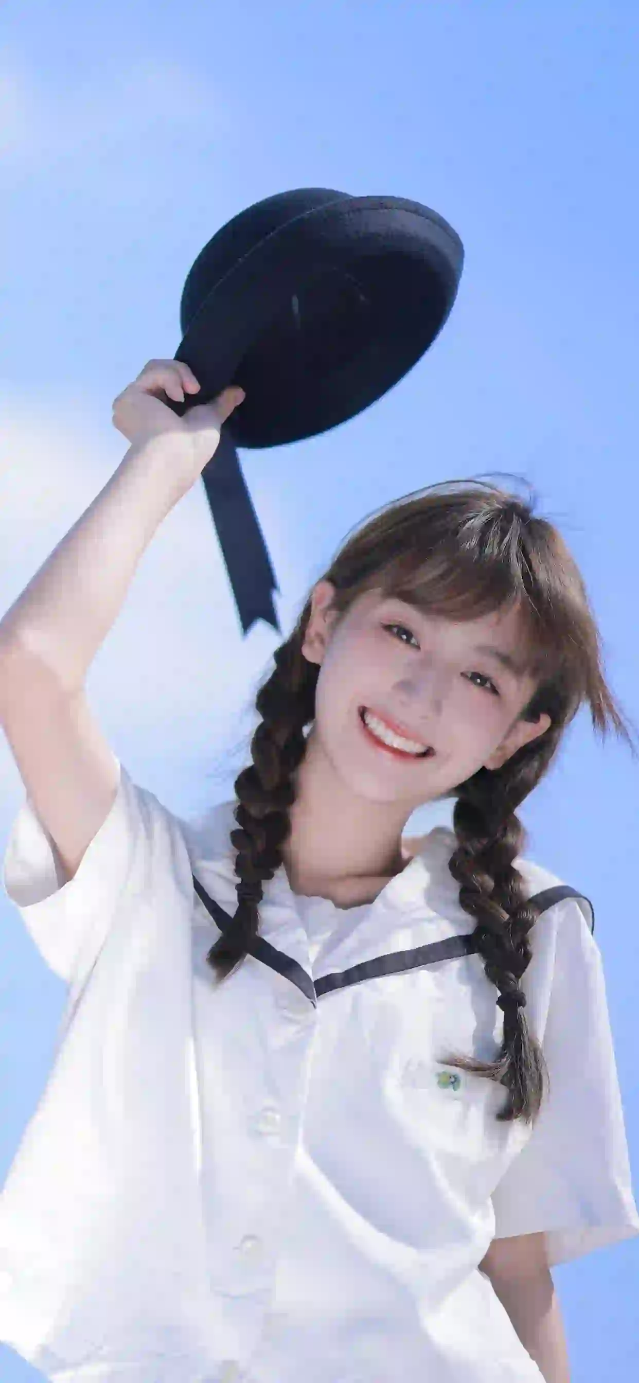 长发美女 清纯美女 户外 甜美系女孩 双马尾