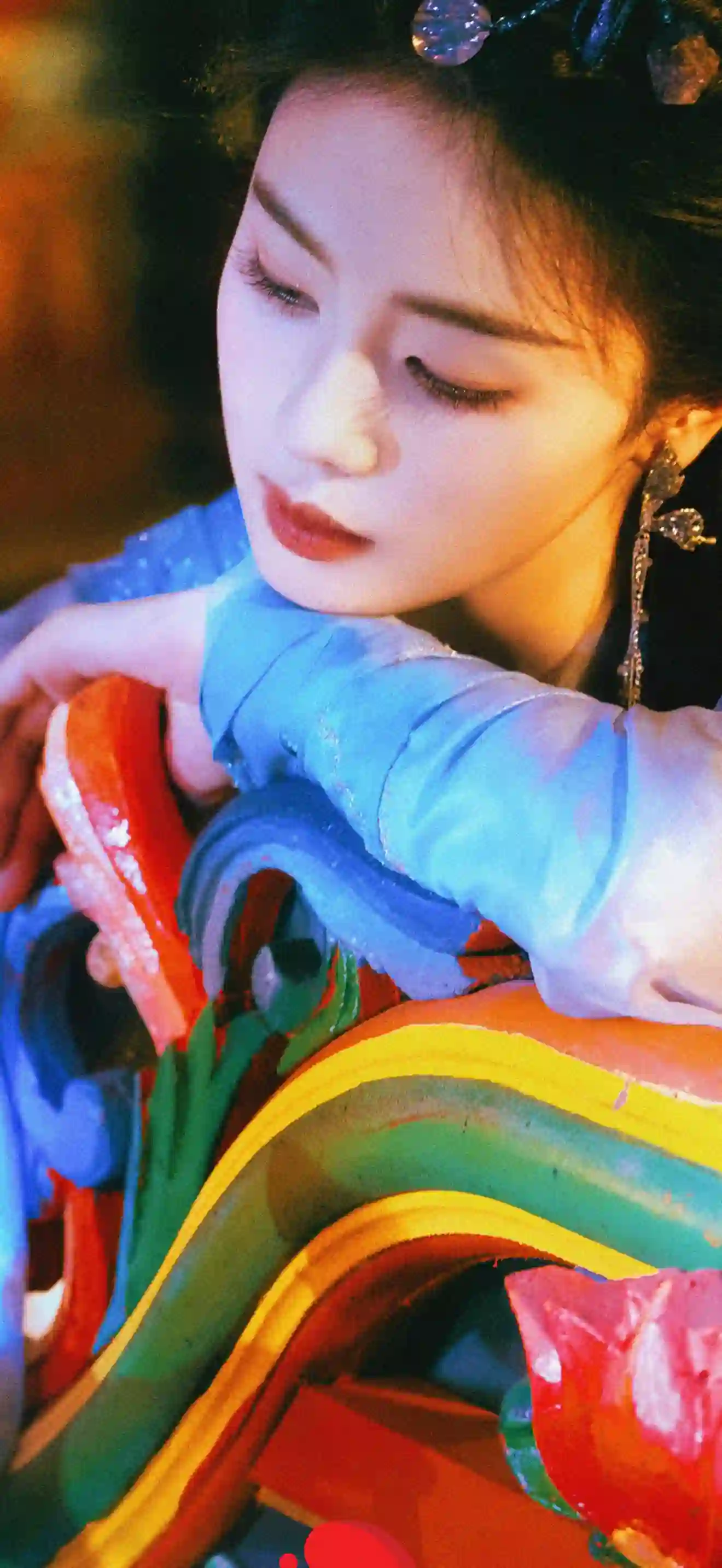 白鹿 美女 古风汉服美女 色彩