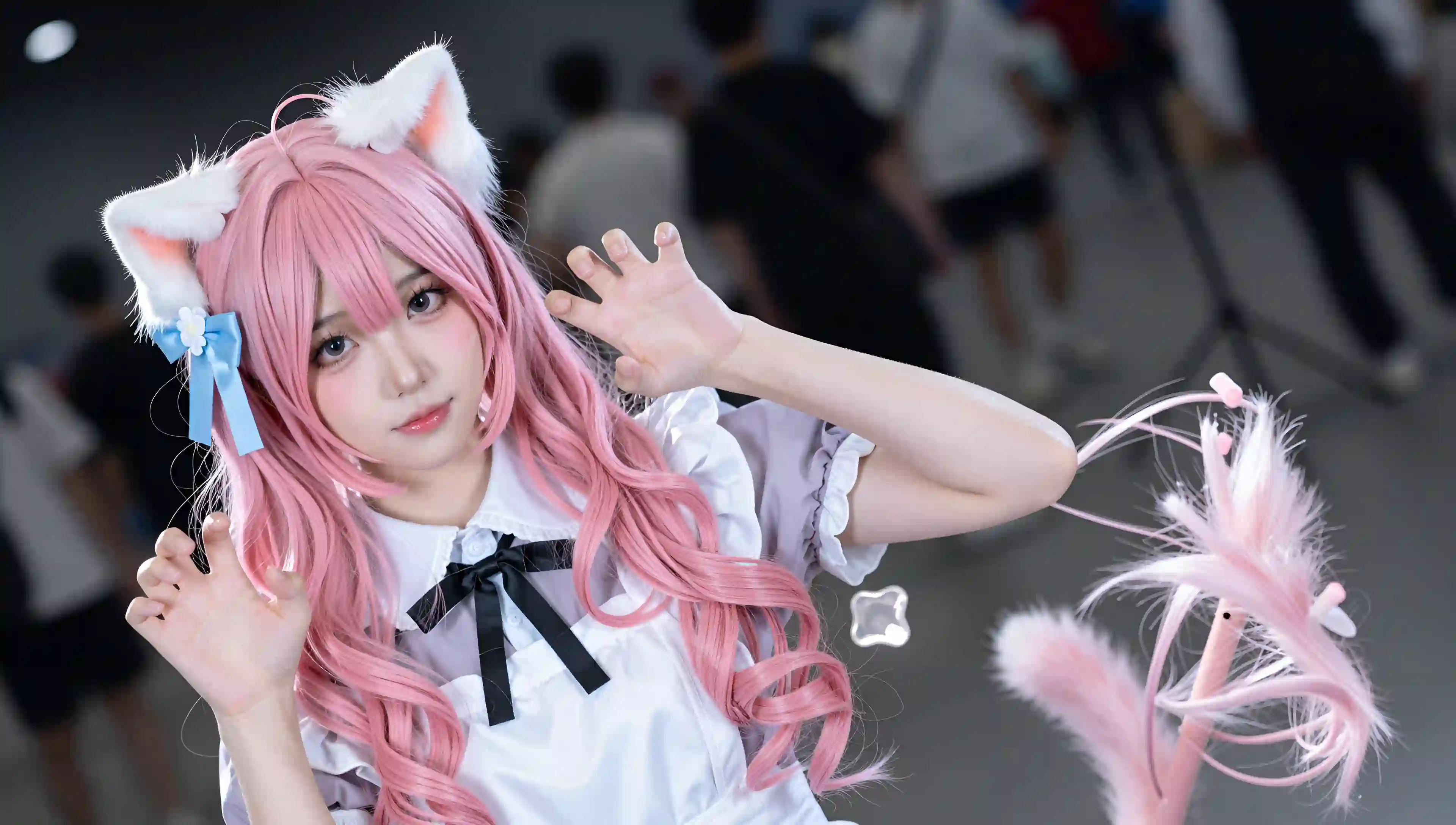 粉色头发 猫耳 cosplay 动漫 壁纸 女孩