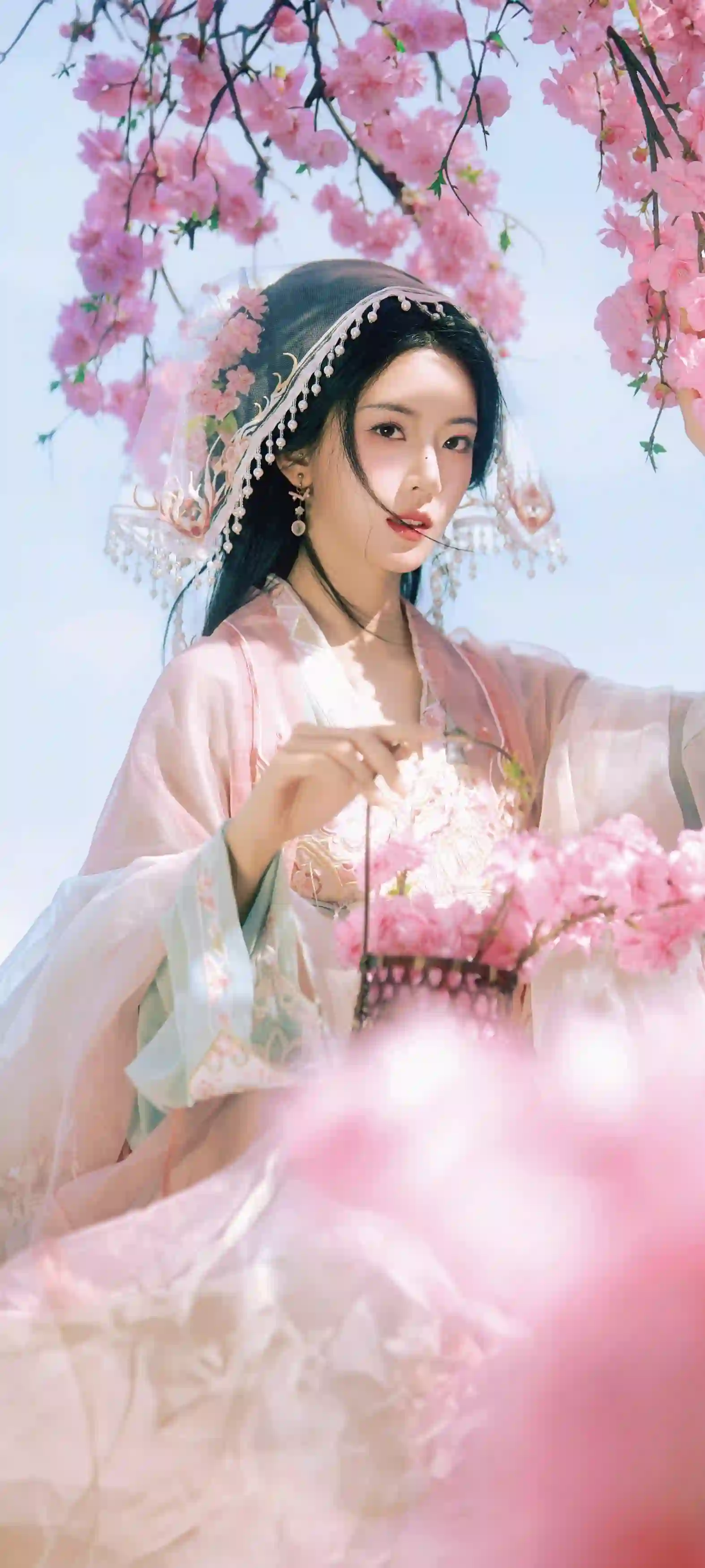 粉色汉服古风美女