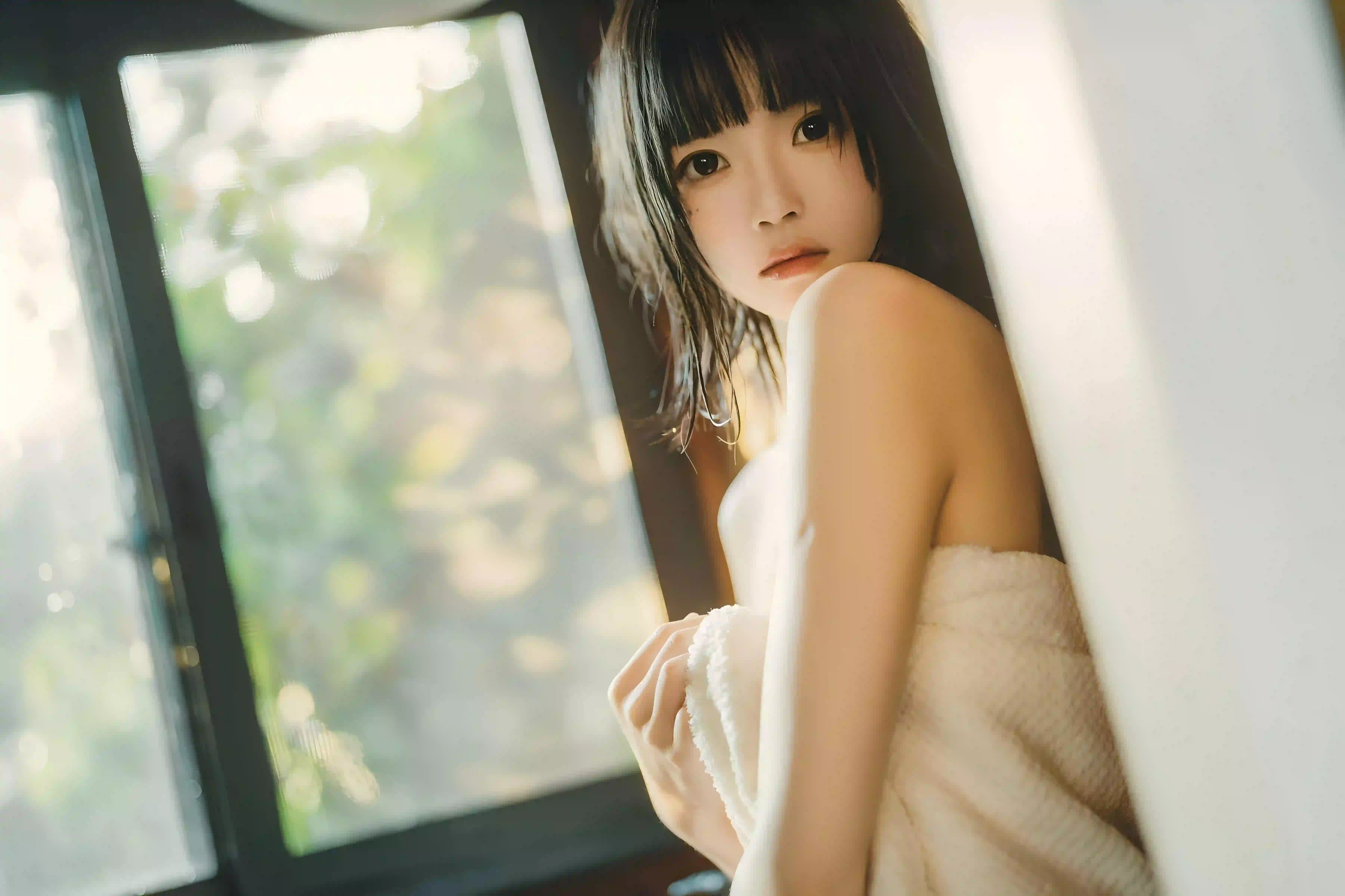 长发清纯美女 居家写真 长腿美女 清纯
