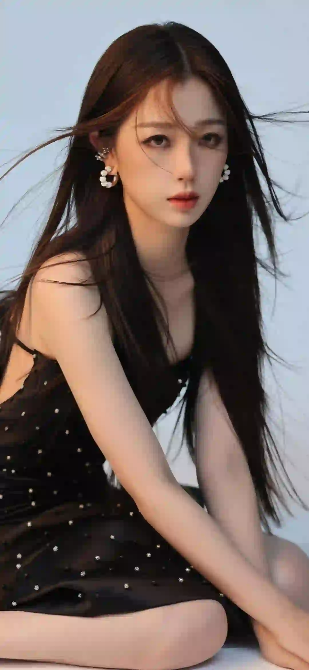 长发美女 性感美女 虞书欣 斑点裙
