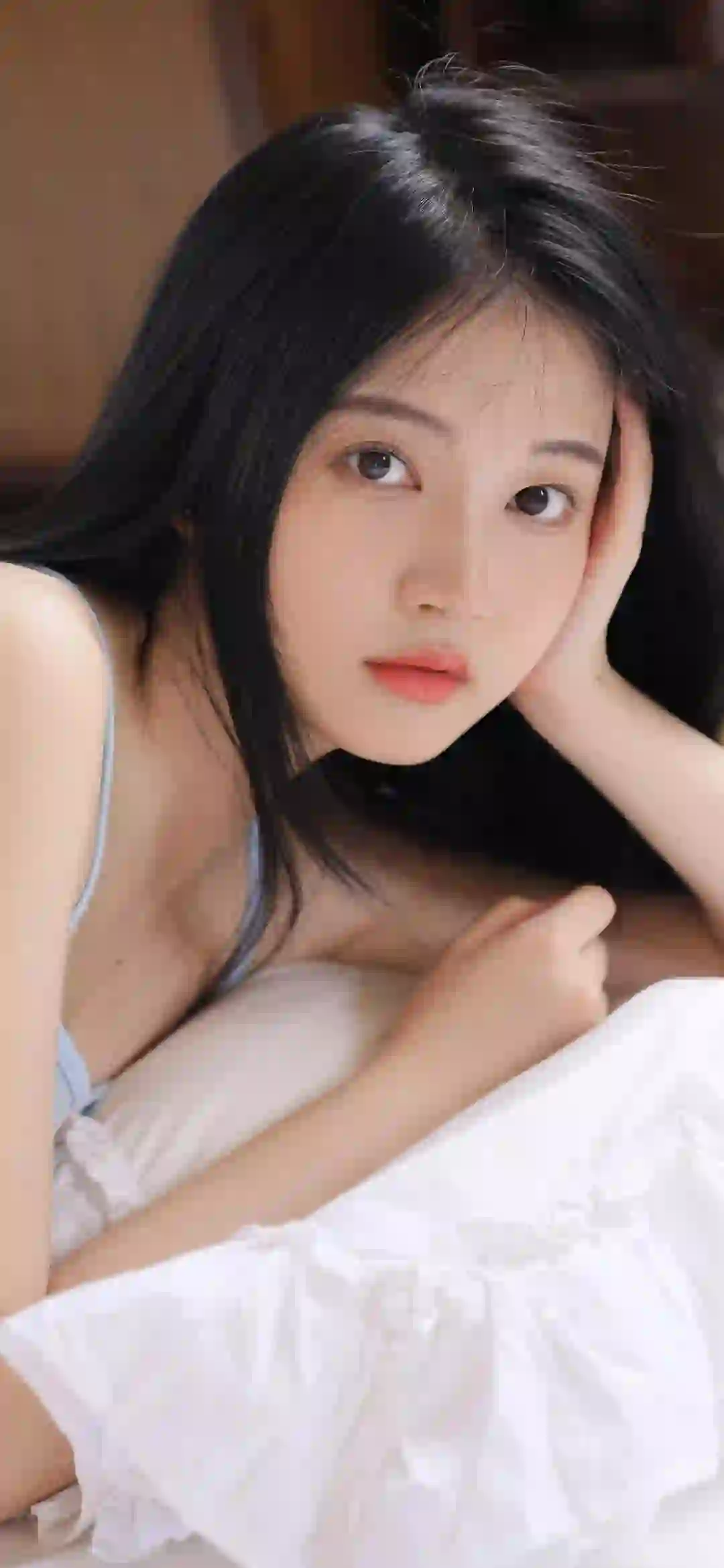 长发美女 清纯美女 吊带美女