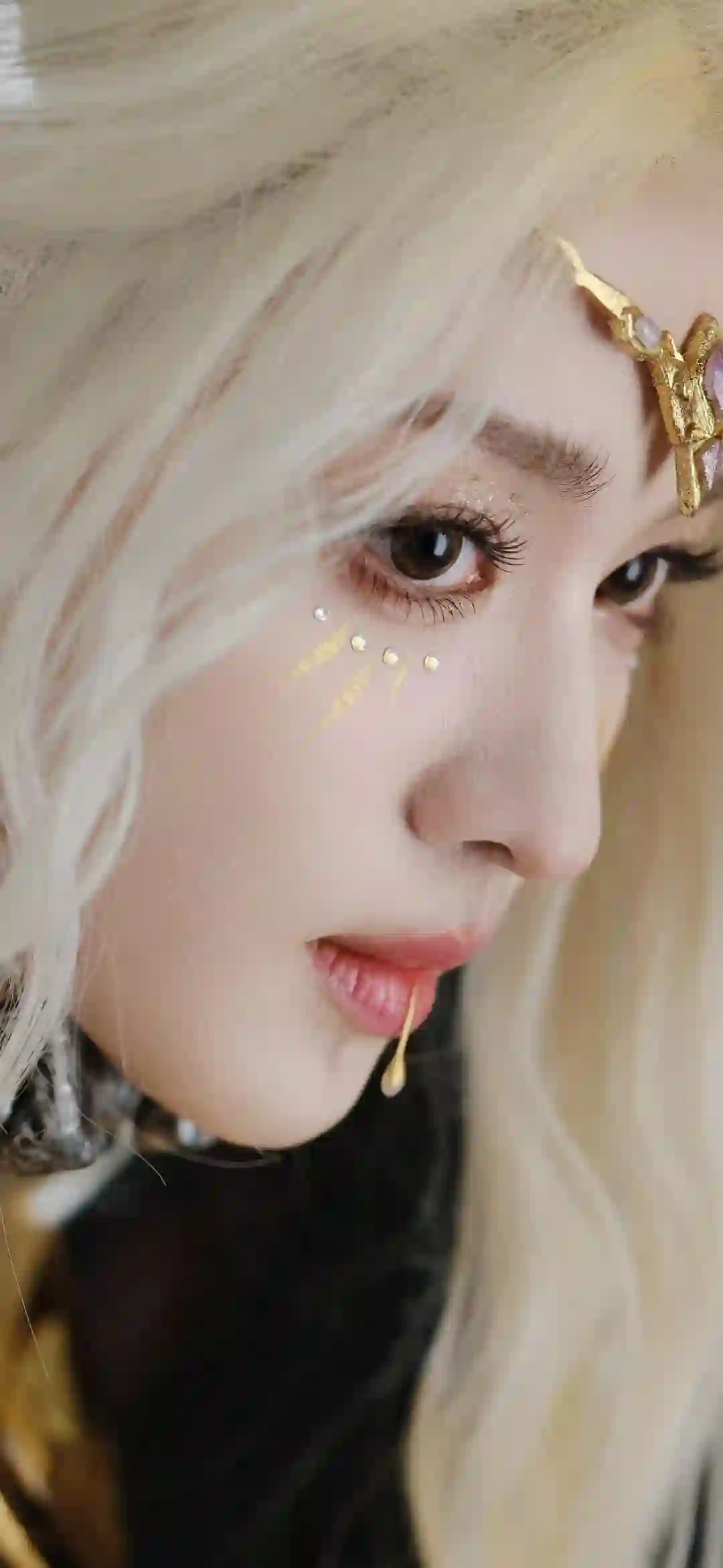 特写 长发美女 王楚然 