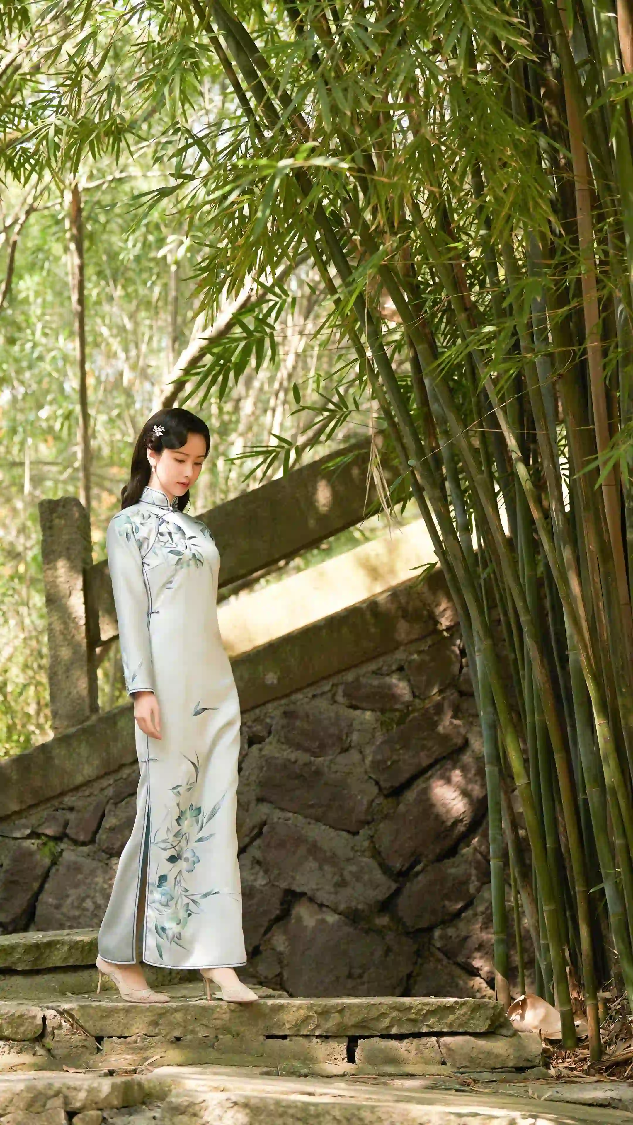 陈都灵 古风美女 旗袍美女 气质 户外 长发美女