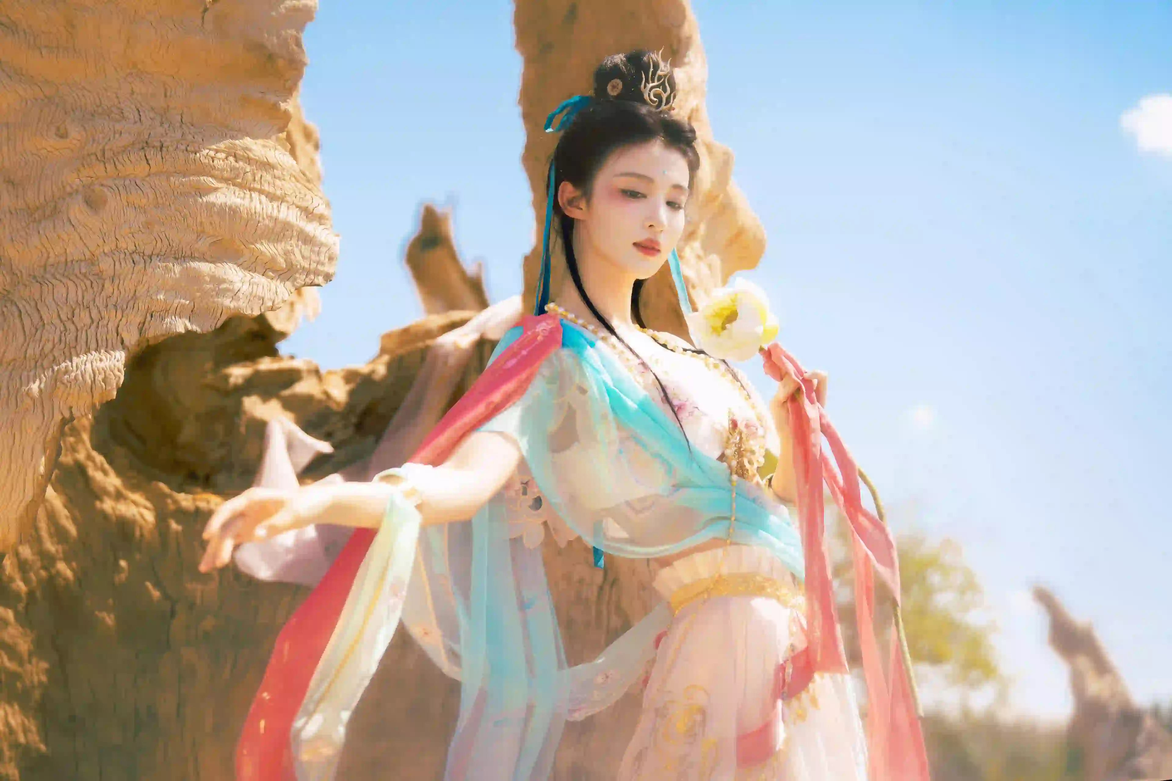 王楚然 汉服古风 神女 敦煌神女造型