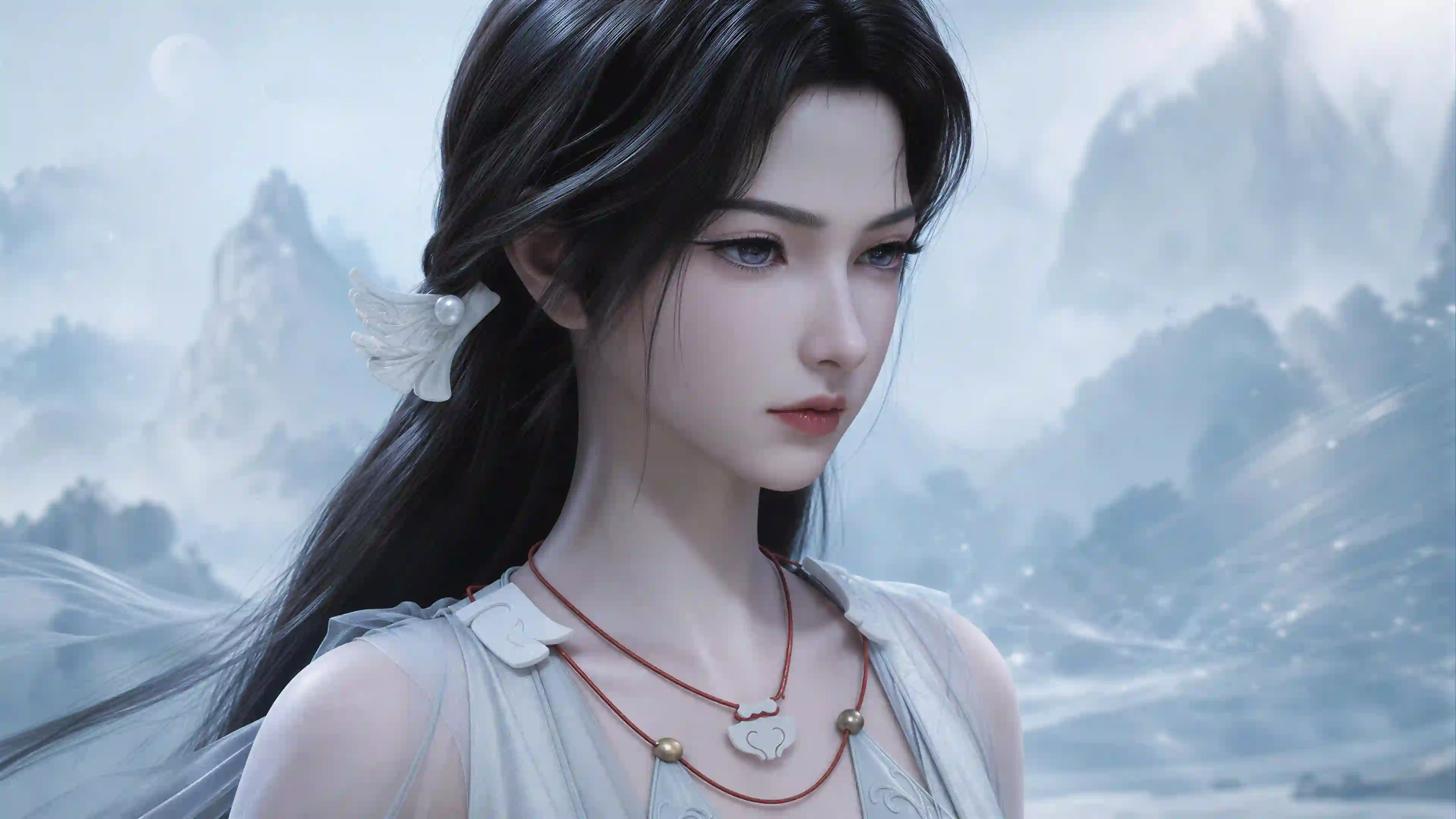 古风美人 3D角色 仙侠 云雾仙境 汉服 美女壁纸 宋玉