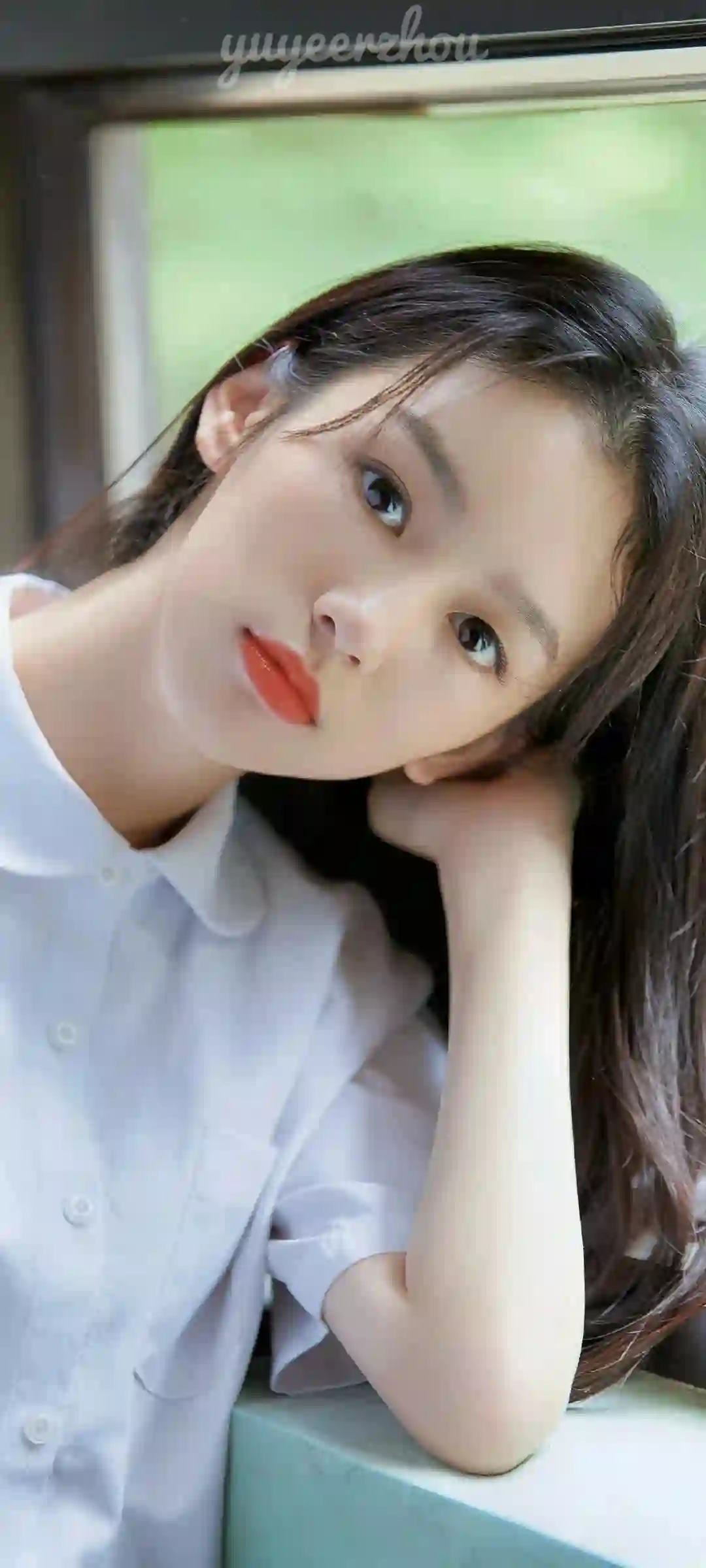 美女 长发美女 周也 长发清纯美女 白色衬衫